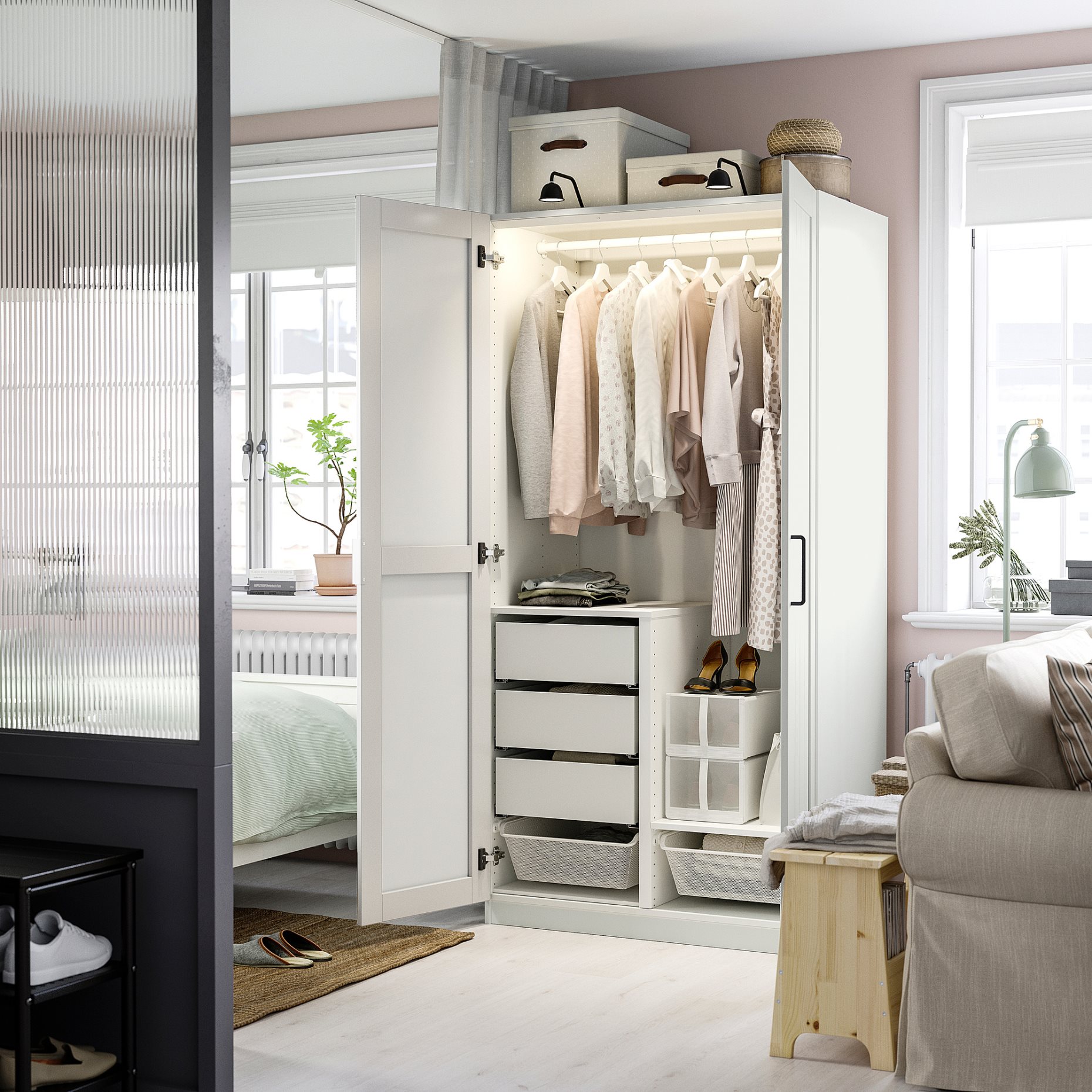 PAX/KAMMARTORP/GULLABERG, гардероб - комбинация, 095.725.18