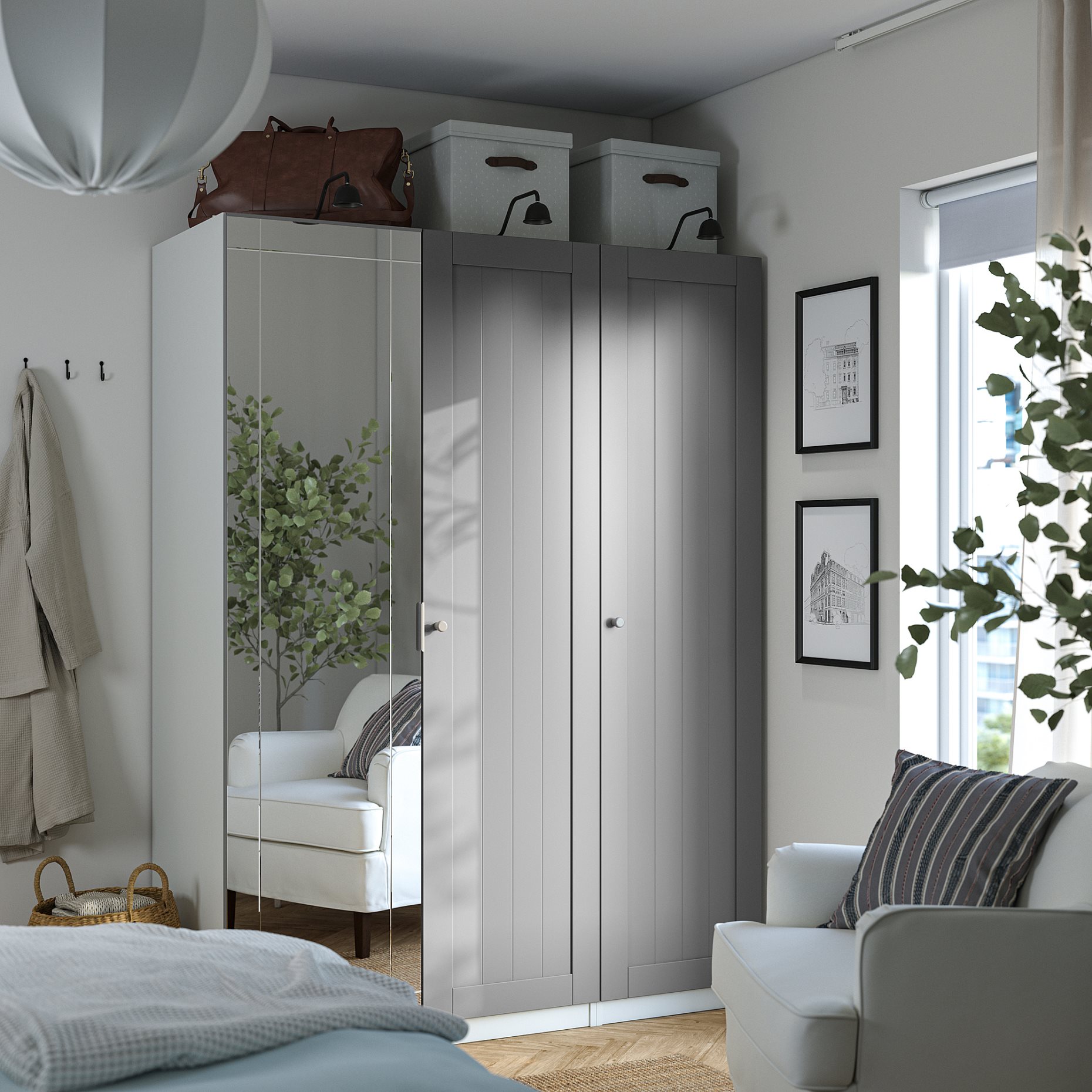 PAX/KAMMARTORP/GULLABERG, гардероб - комбинация, 095.725.42