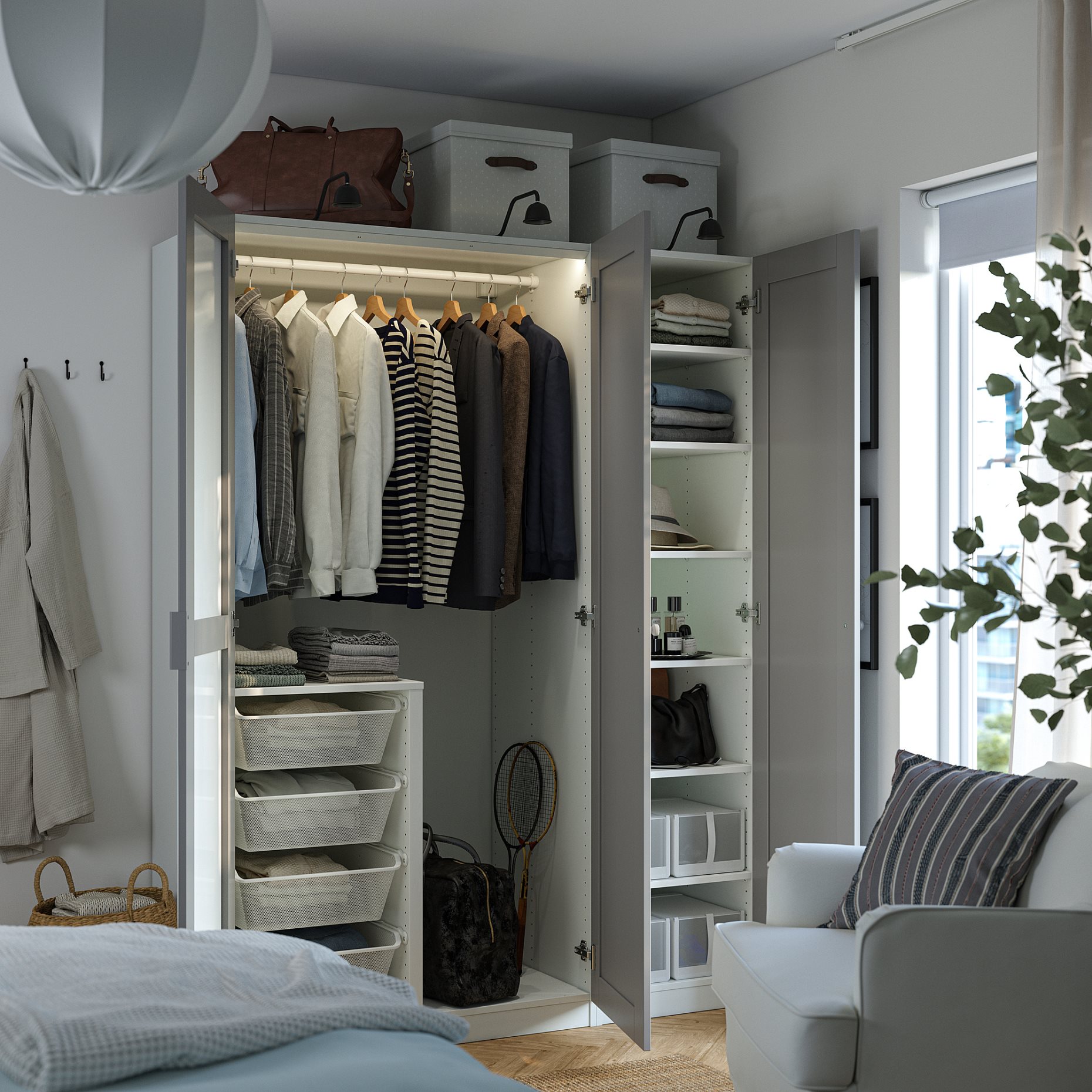 PAX/KAMMARTORP/GULLABERG, гардероб - комбинация, 095.725.42