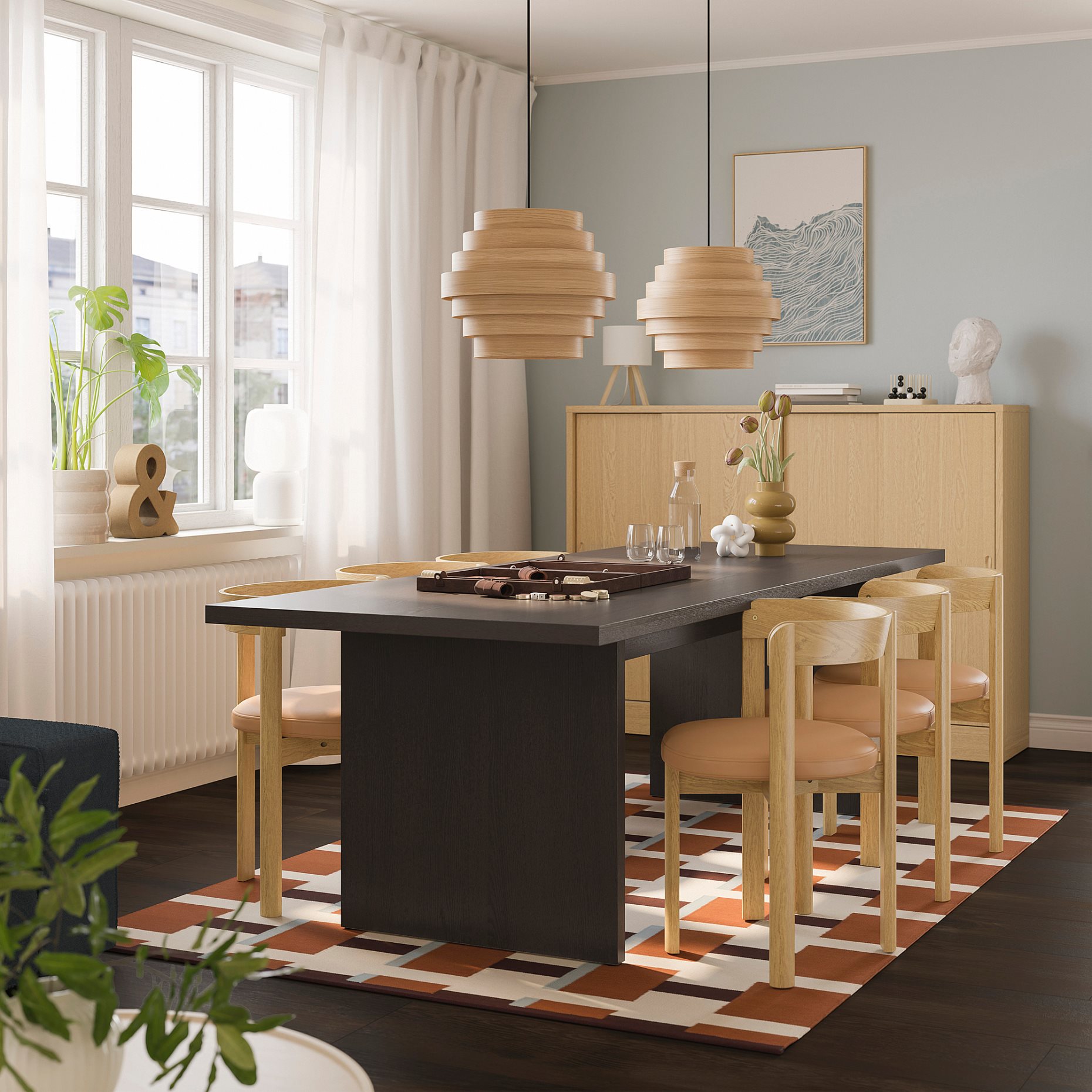 BERGSHYTTAN/STOCKHOLM 2025, маса и 6 стола, 096.084.14