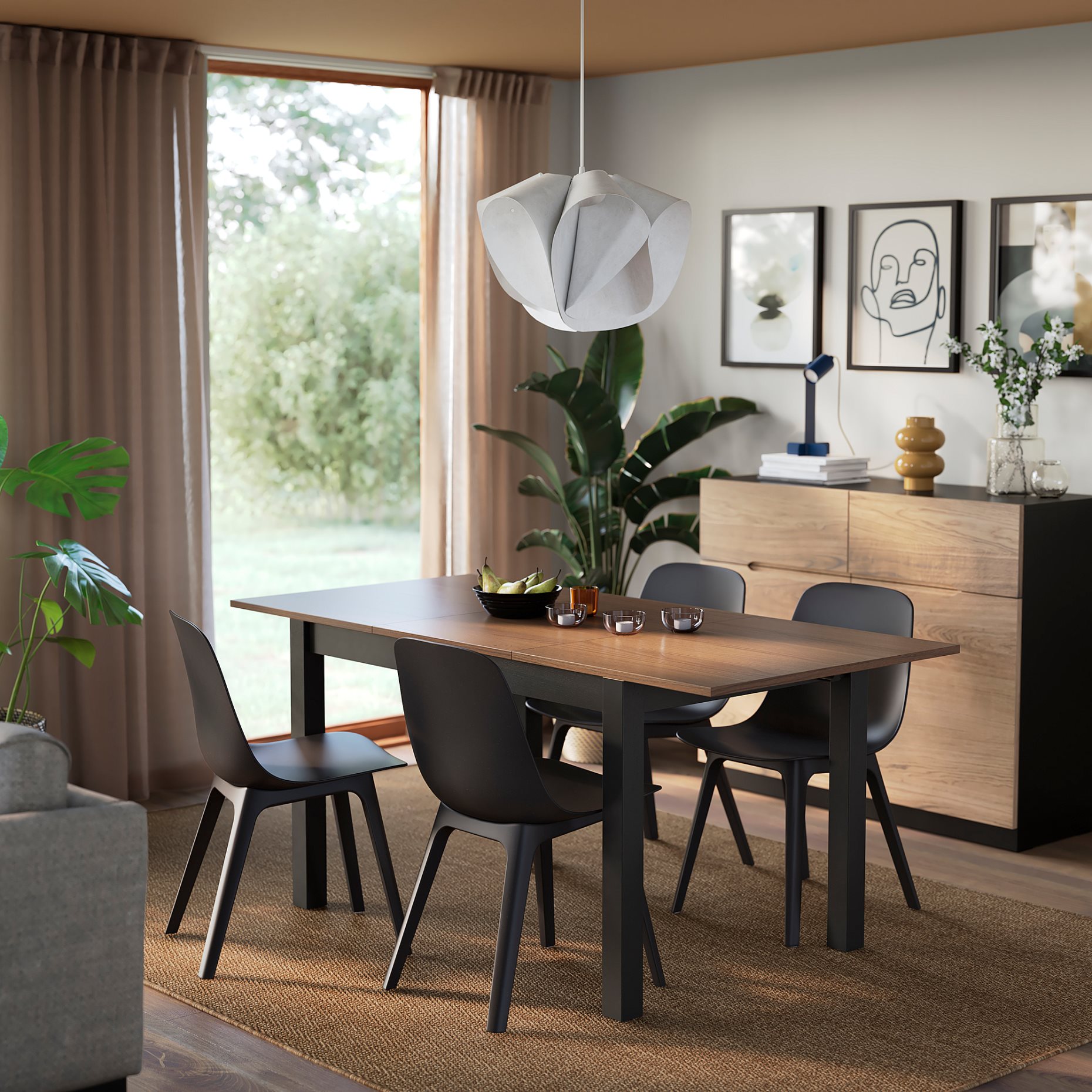 ÅLHULT/ODGER, маса и 4 стола, 096.100.92