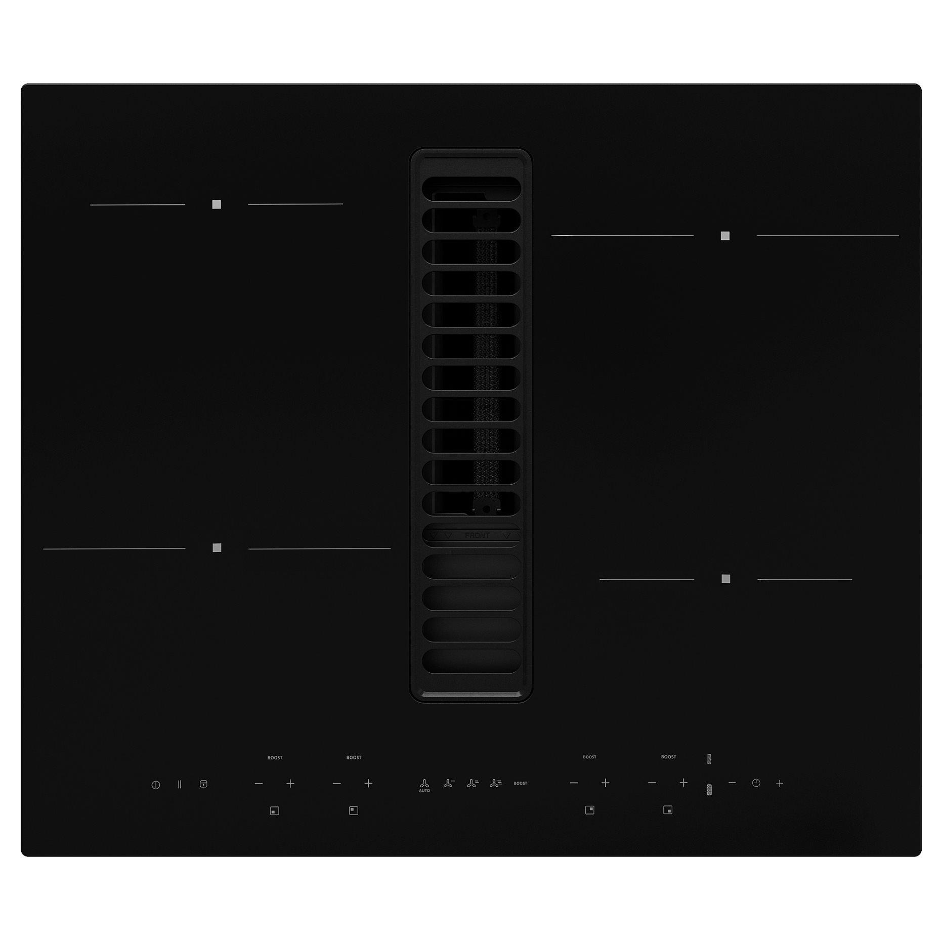 TÄCKNAN, Индукционен плот/вграден аспиратор + к-т за вентилация, 60 cм, IKEA 300, 096.124.68