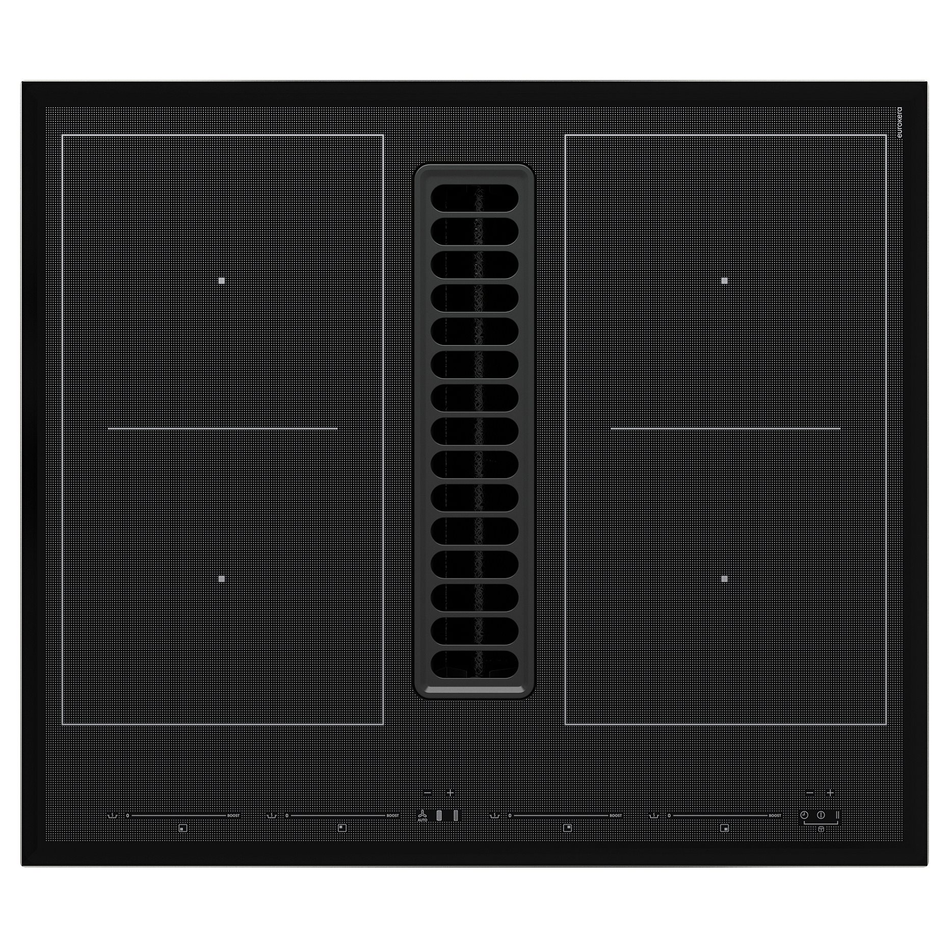 TÄCKNAN, Индукционен плот/вграден аспиратор + к-т за вентилация, 60 cм, IKEA 500, 096.125.00