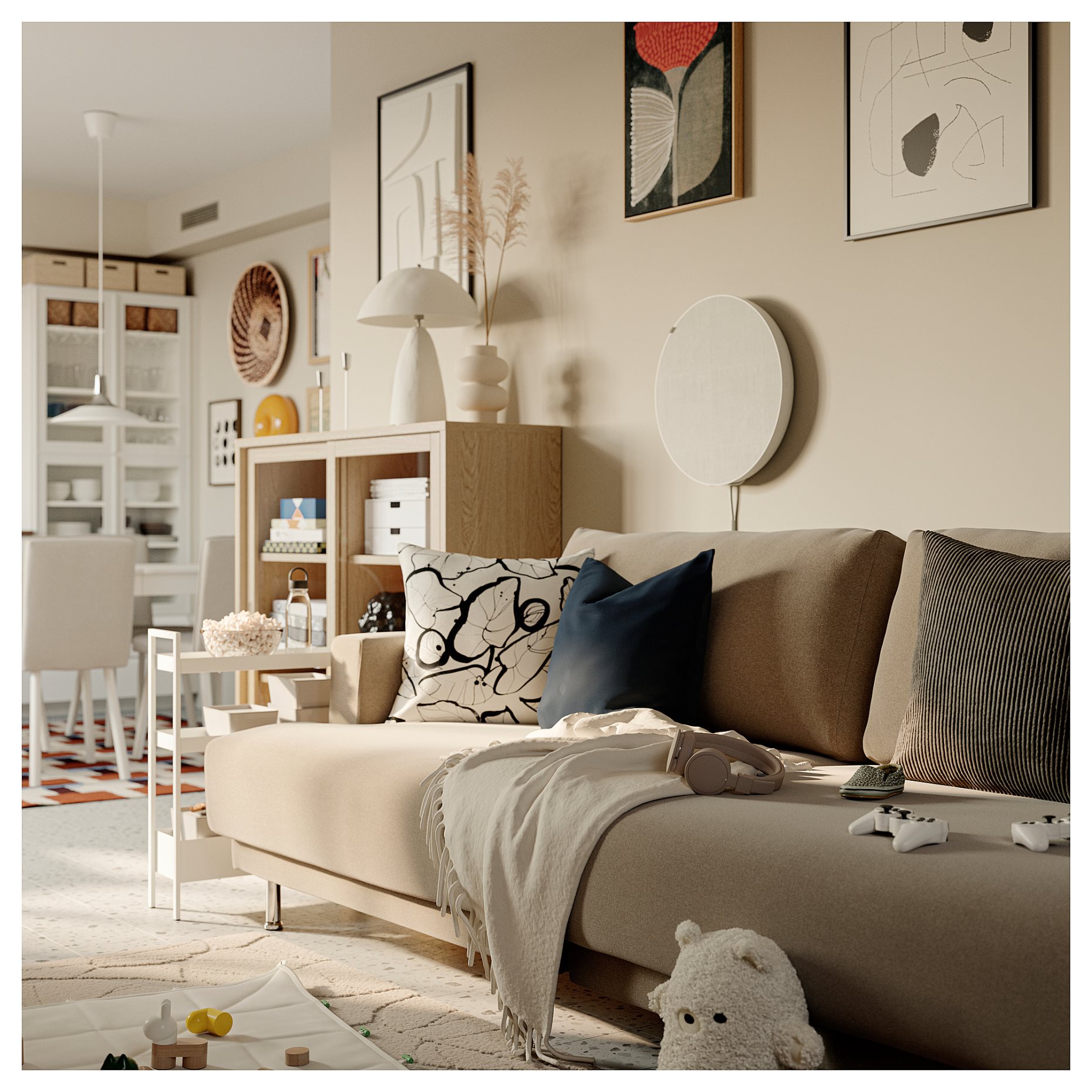 UPPÅKRA, 3-местен модулен диван, 096.140.47