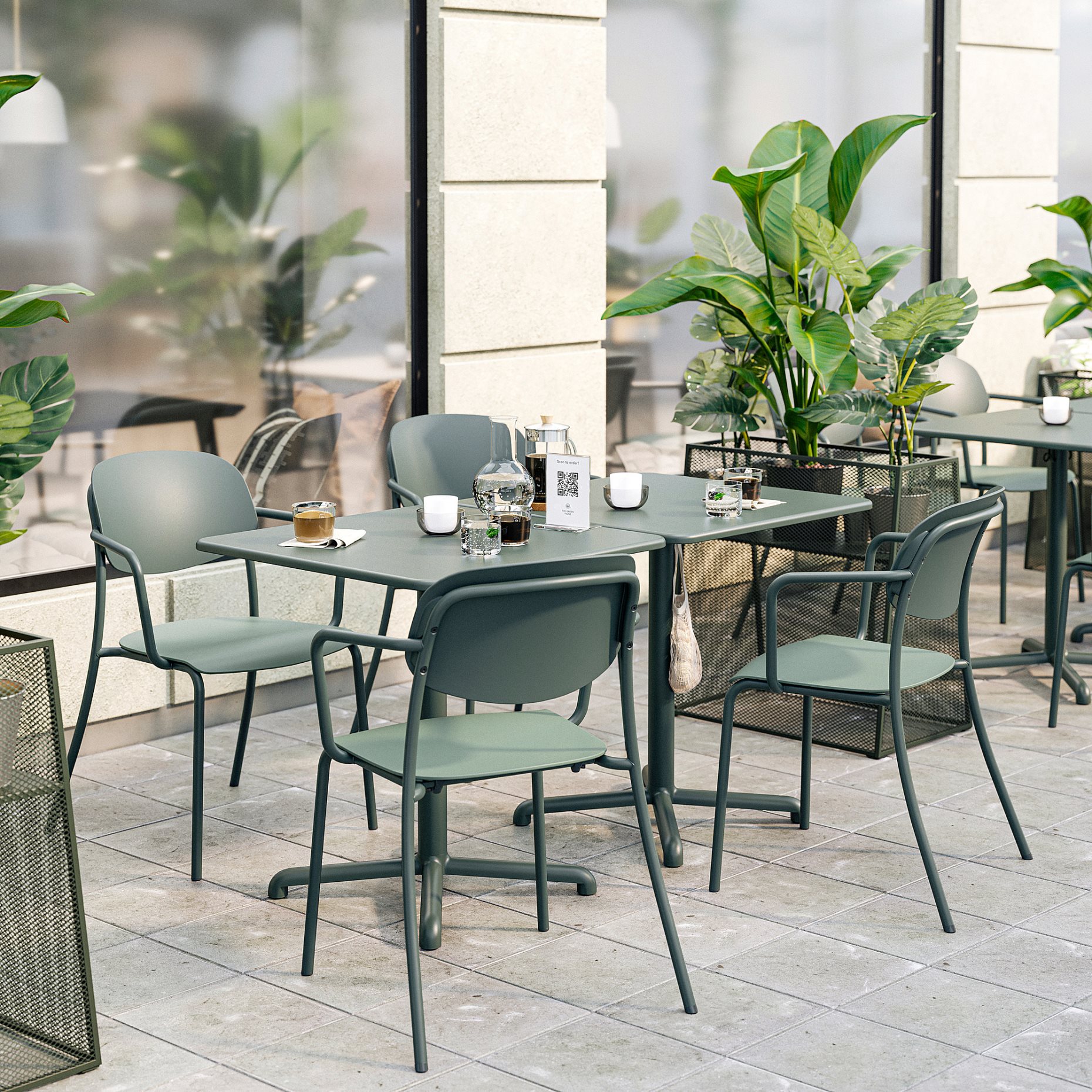 VISINGSÖ/VISINGSÖ, маса и 2 стола, 70x70 см, 096.155.32