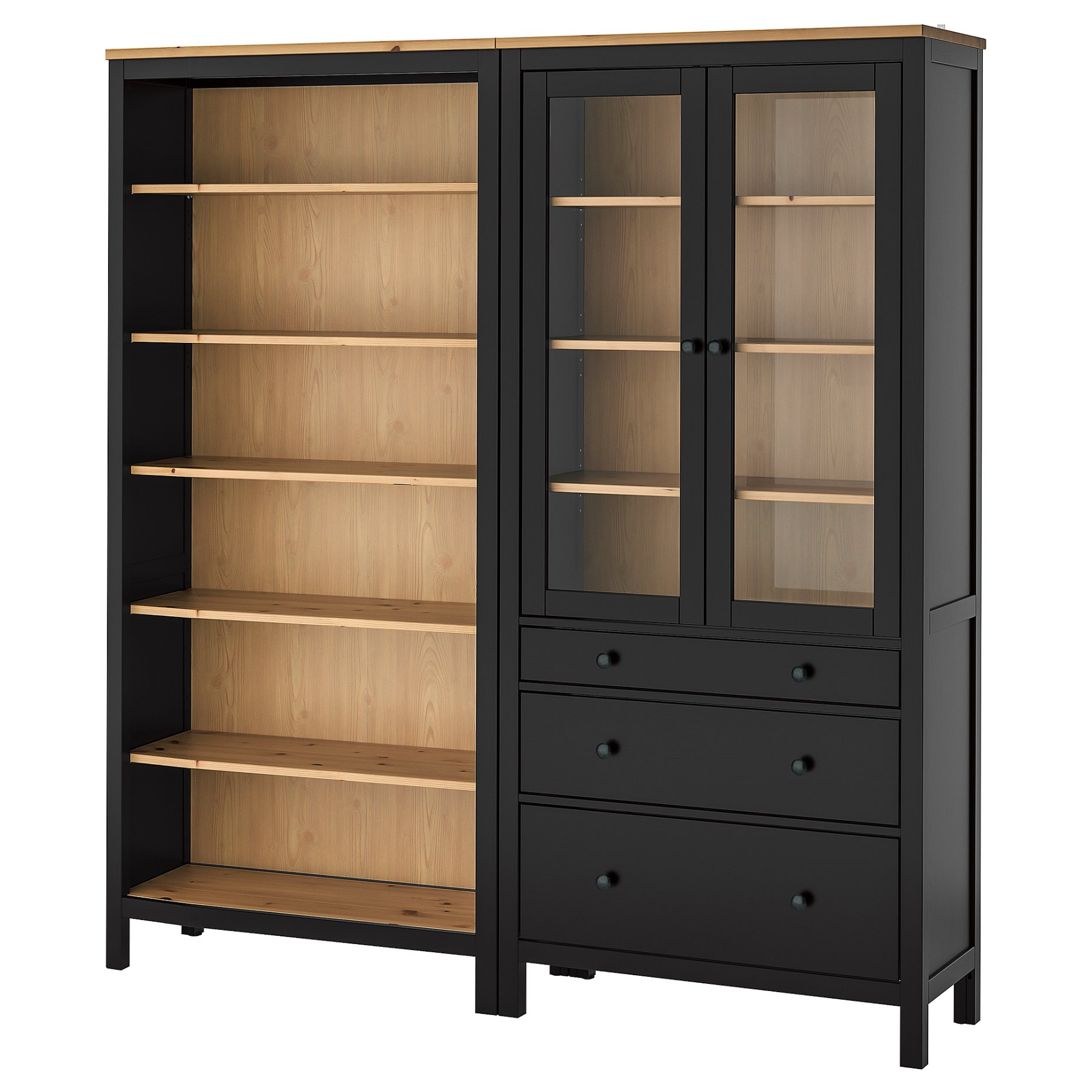 HEMNES, комб. артикул за съхр. с врати/чекмеджета, 180x197 см, 096.499.85