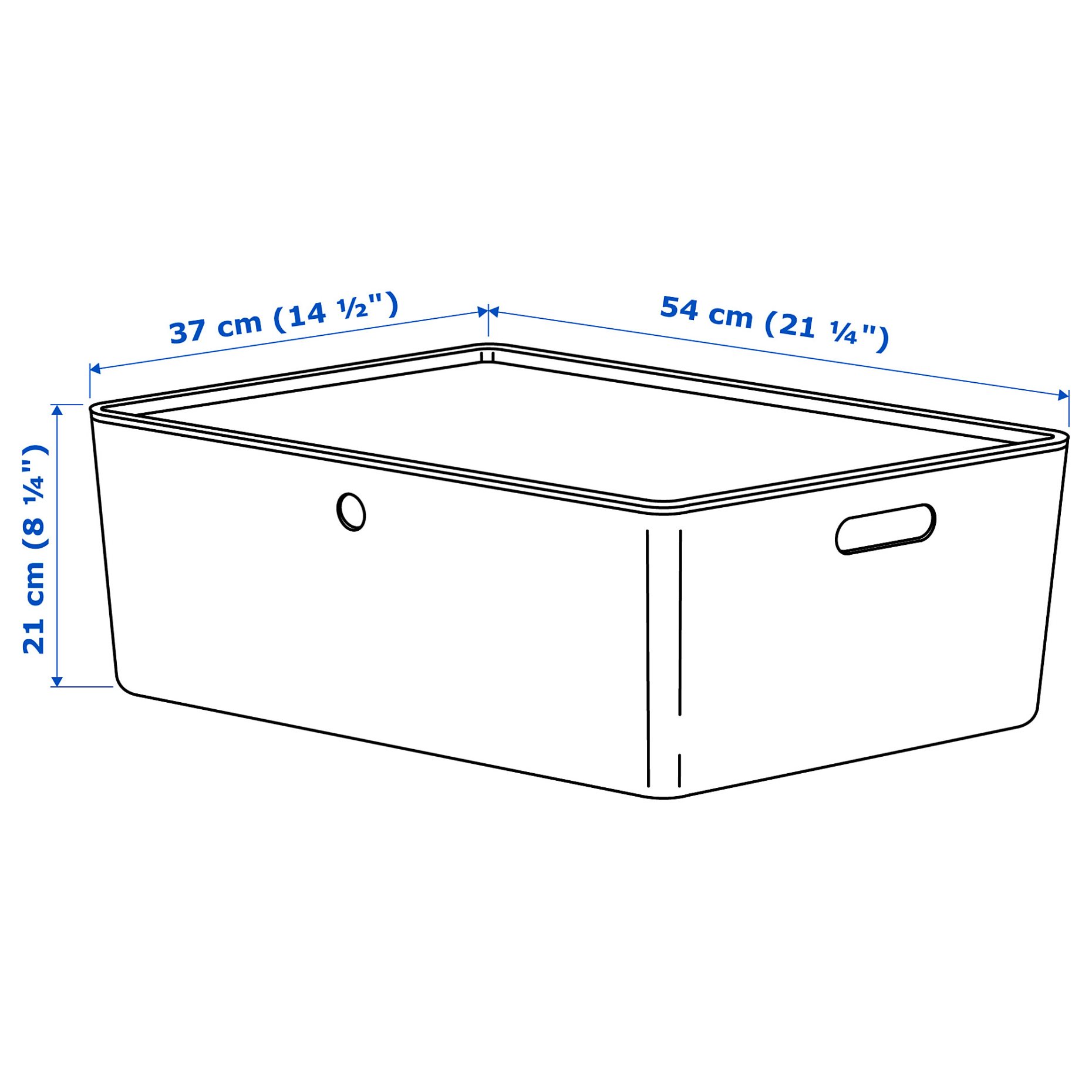 KUGGIS, кутия с капак, 37x54x21 см, 105.140.42