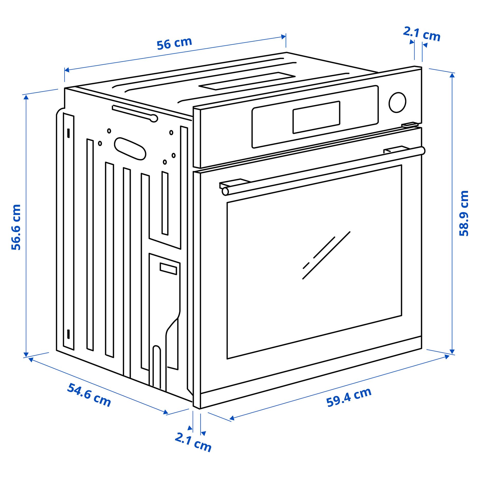 MUTEBO, фурна с горещ въздух и с пара, IKEA 700, 105.570.41