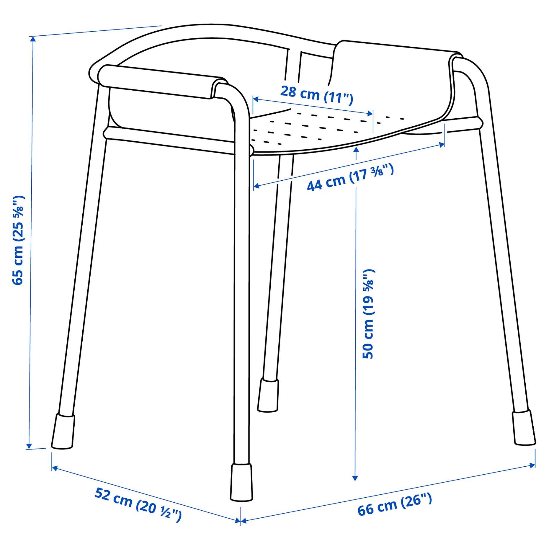 BÄSINGEN, столче за душ, 105.959.67