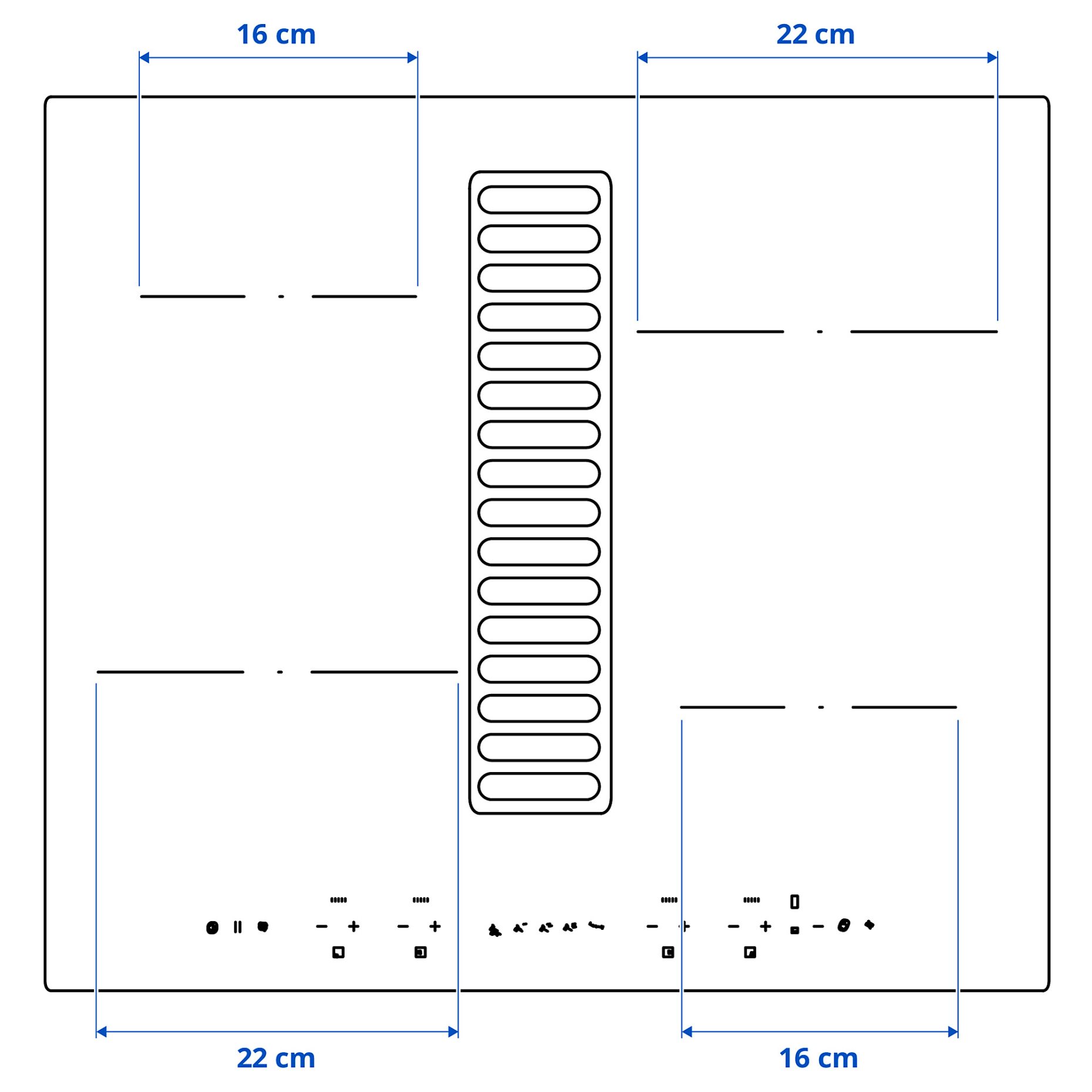 TÄCKNAN, индукц. котлон/вграден аспиратор, 60 см, IKEA 300, 105.986.35