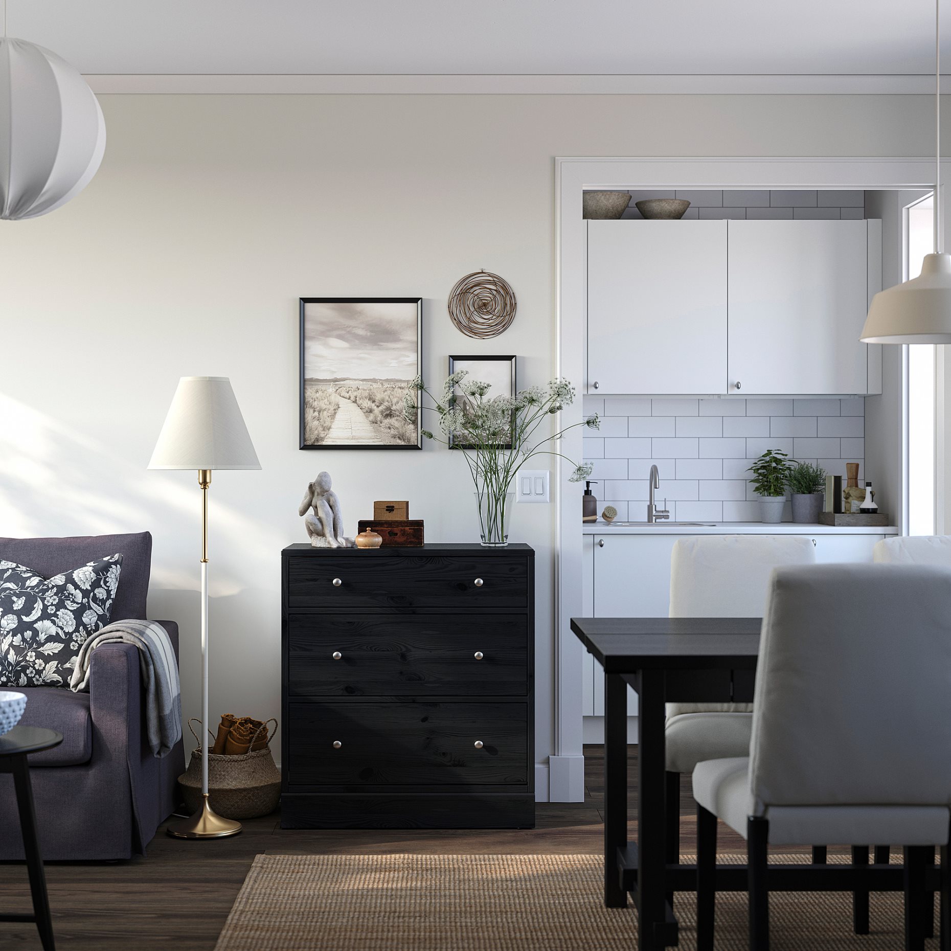 HAVSTA, скрин с 3 чекмеджета, 105.994.75