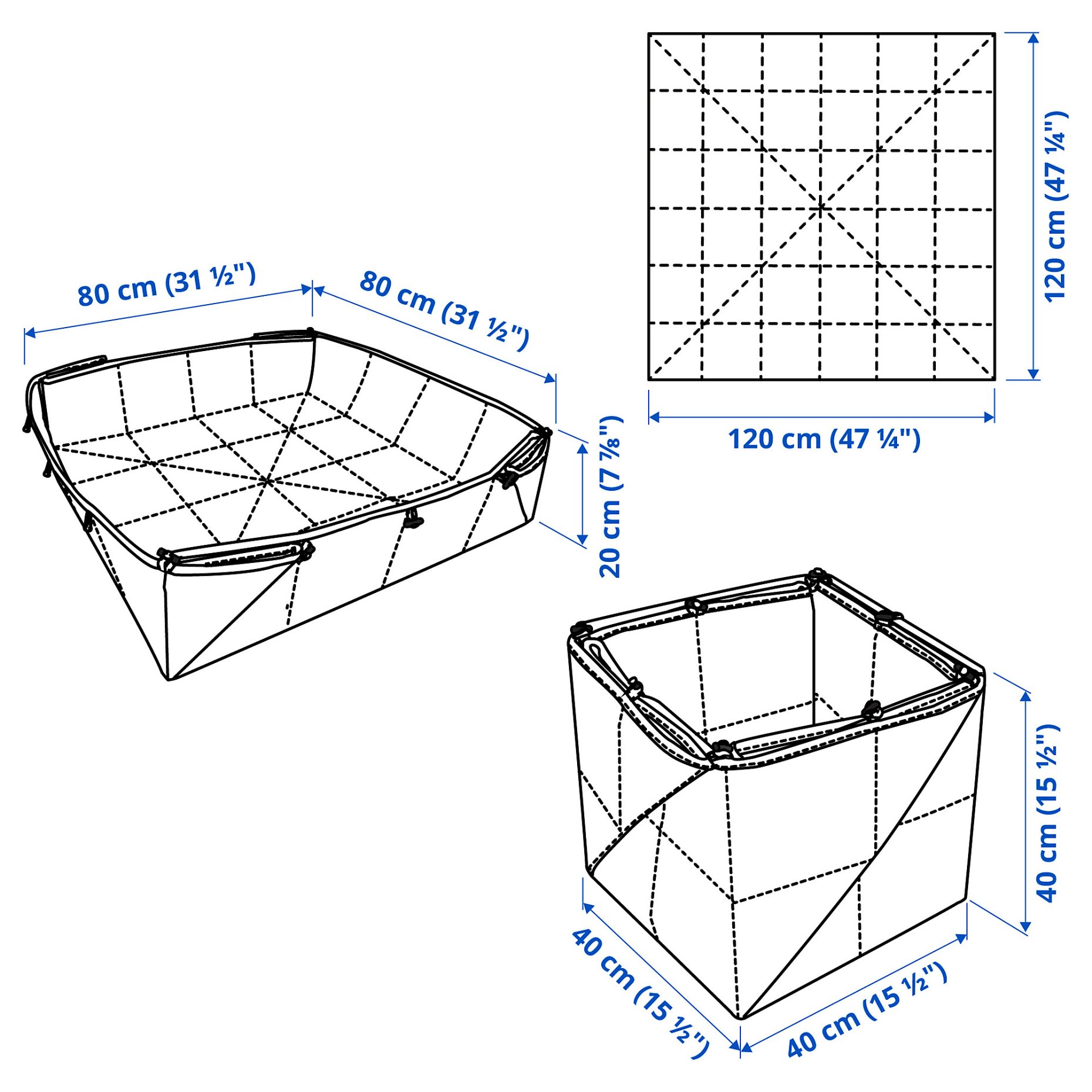 GREJSIMOJS, подложка/кутия за съхранение, сгъваема, 106.020.05