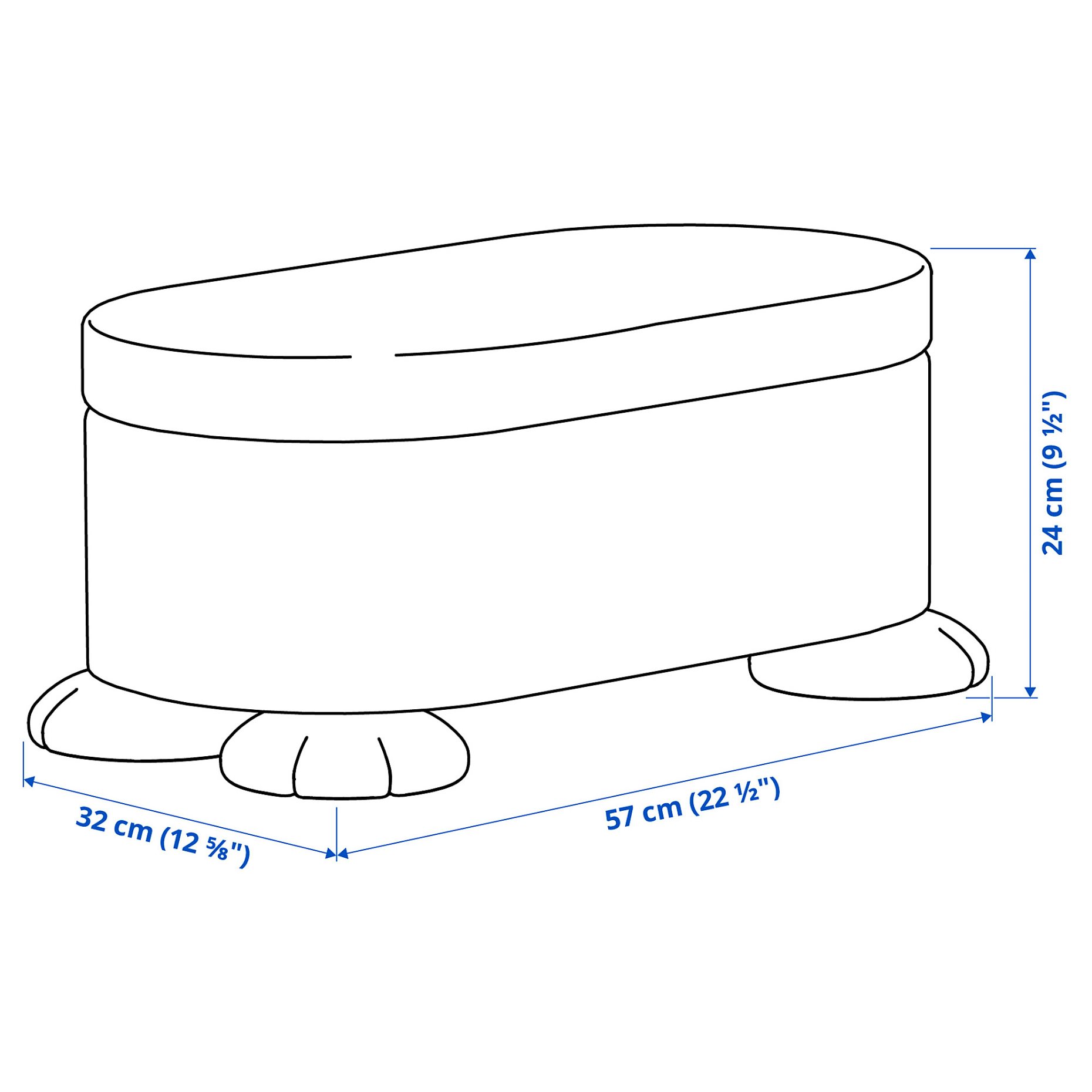 GREJSIMOJS, табуретка с място за съхранение, 106.031.80