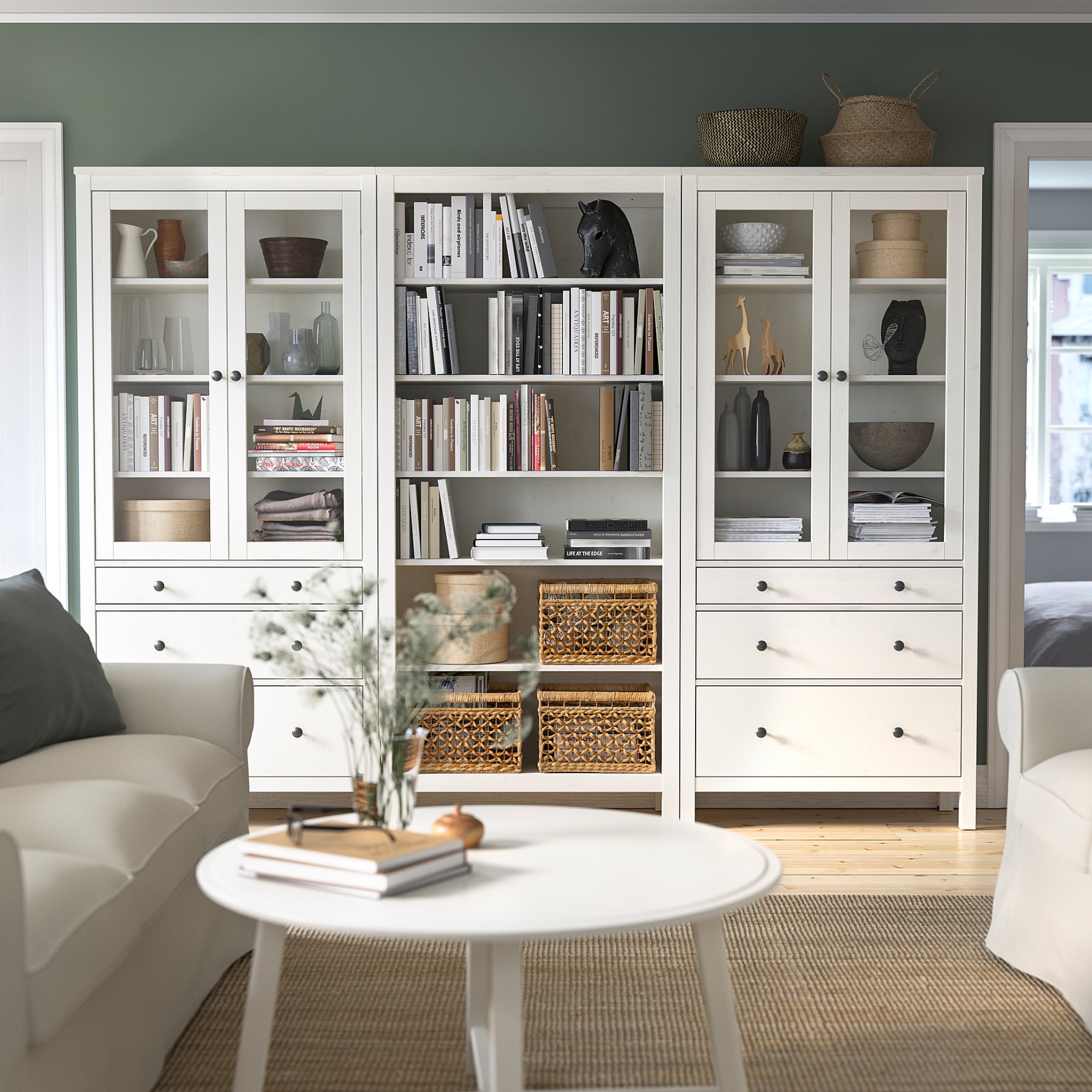HEMNES, комбиниран артикул за съхранение с врати/чекмеджета, 192.337.59