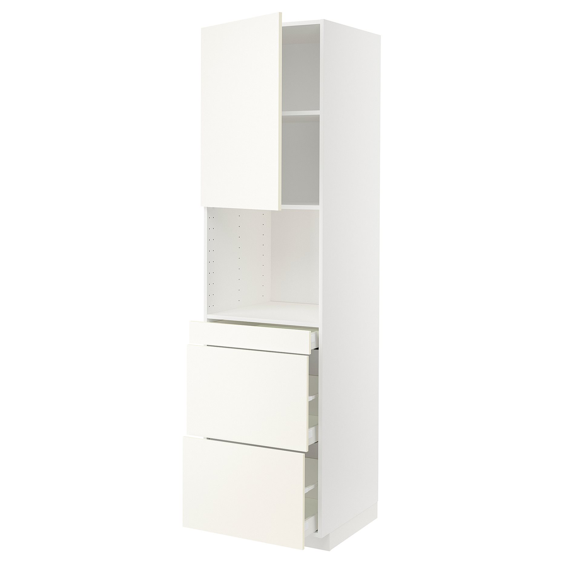 METOD/MAXIMERA, висок шкаф за комби микро, врата/3 чекм., 195.074.62
