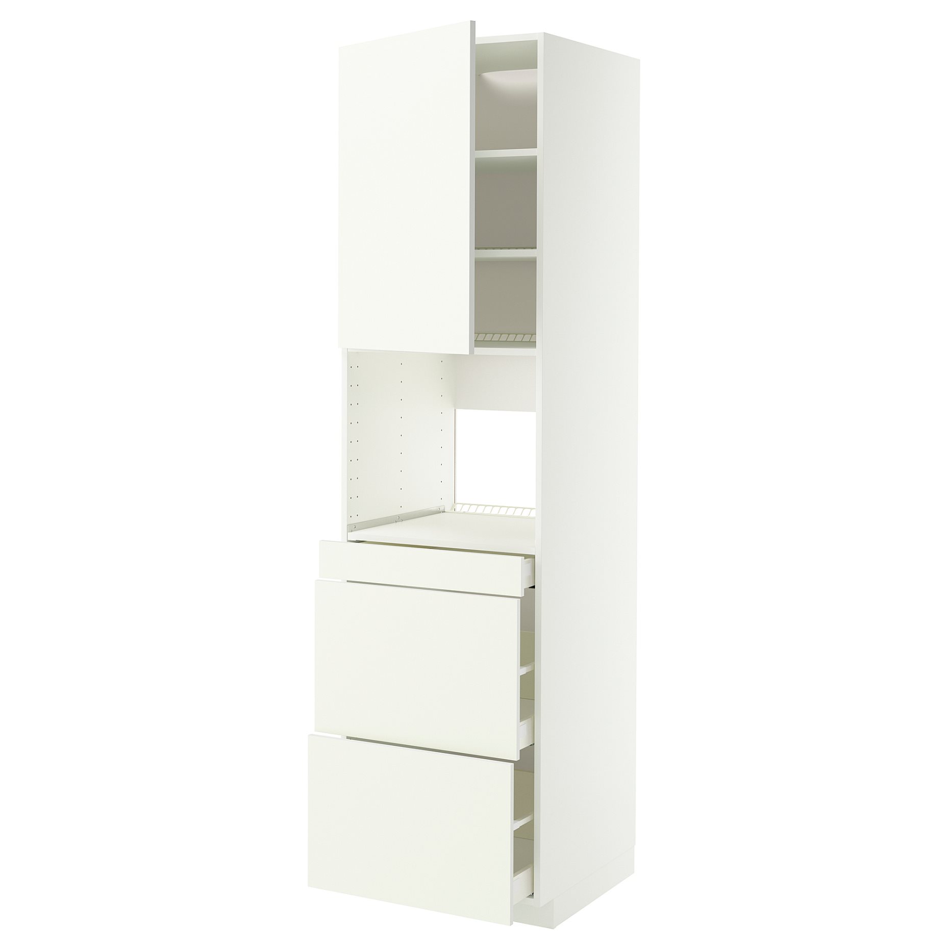 METOD/MAXIMERA, висок шкаф за комби микро, врата/3 чекм., 195.074.62