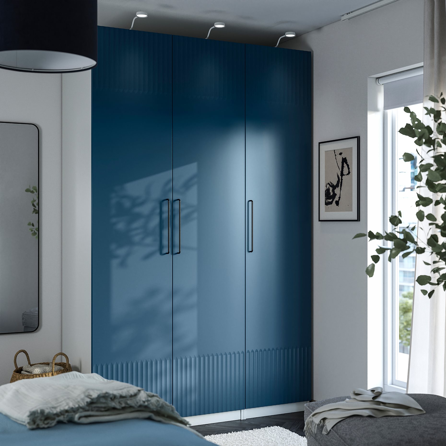 PAX/FYRUDDEN, гардероб - комбинация, 195.816.21