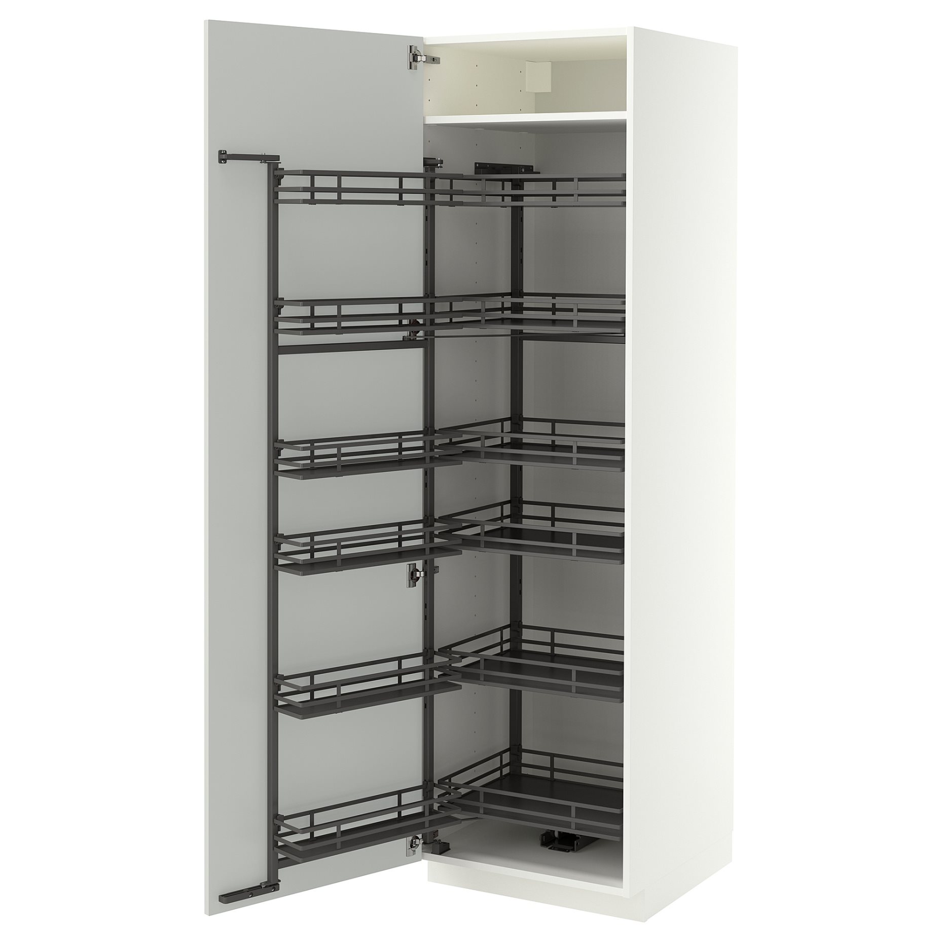 METOD, висок шкаф с изтеглящ се механизъм, 60x60x200 см, 196.047.26