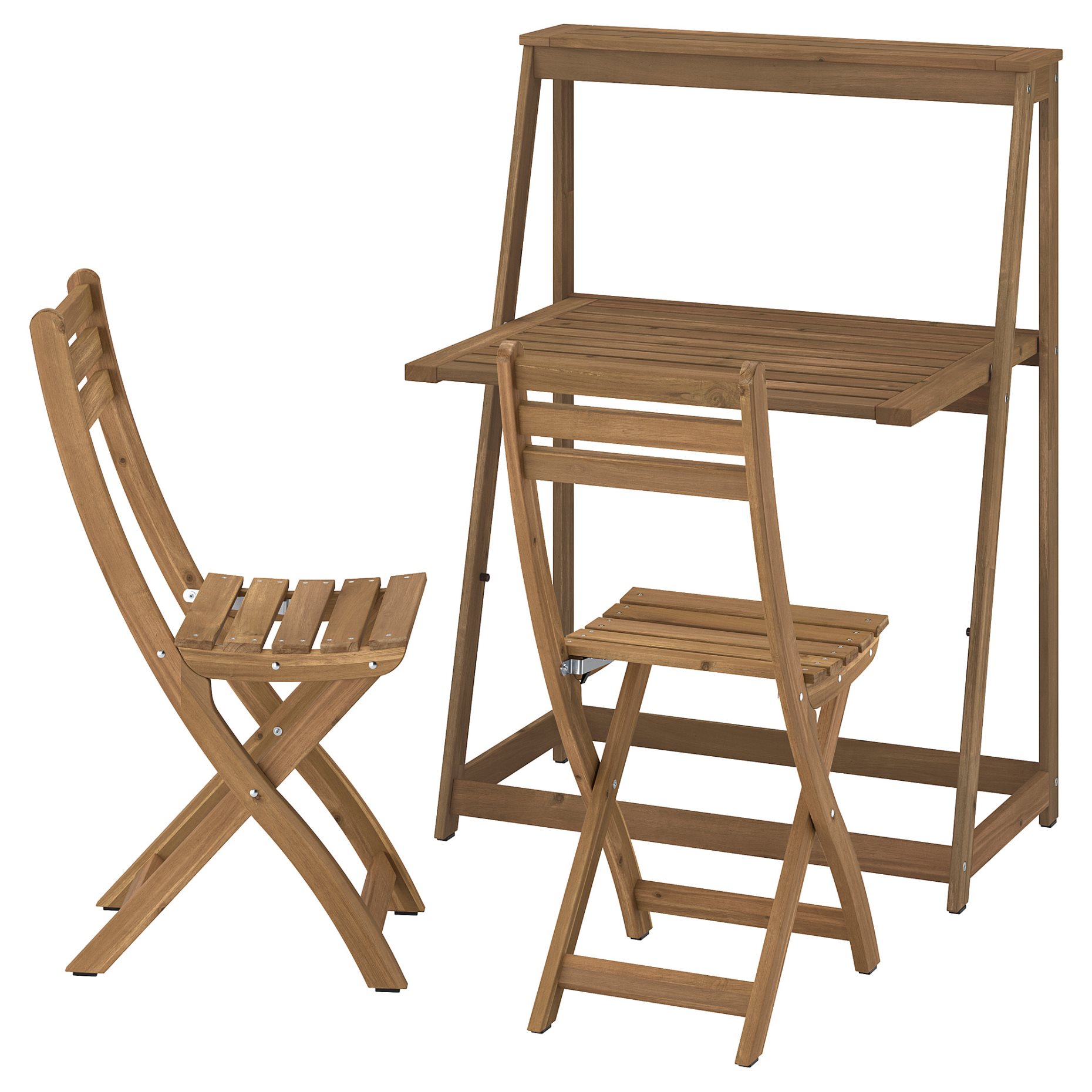 DJUPÖN/ASKHOLMEN, Маса с 2 сгъваеми стола, 196.081.02