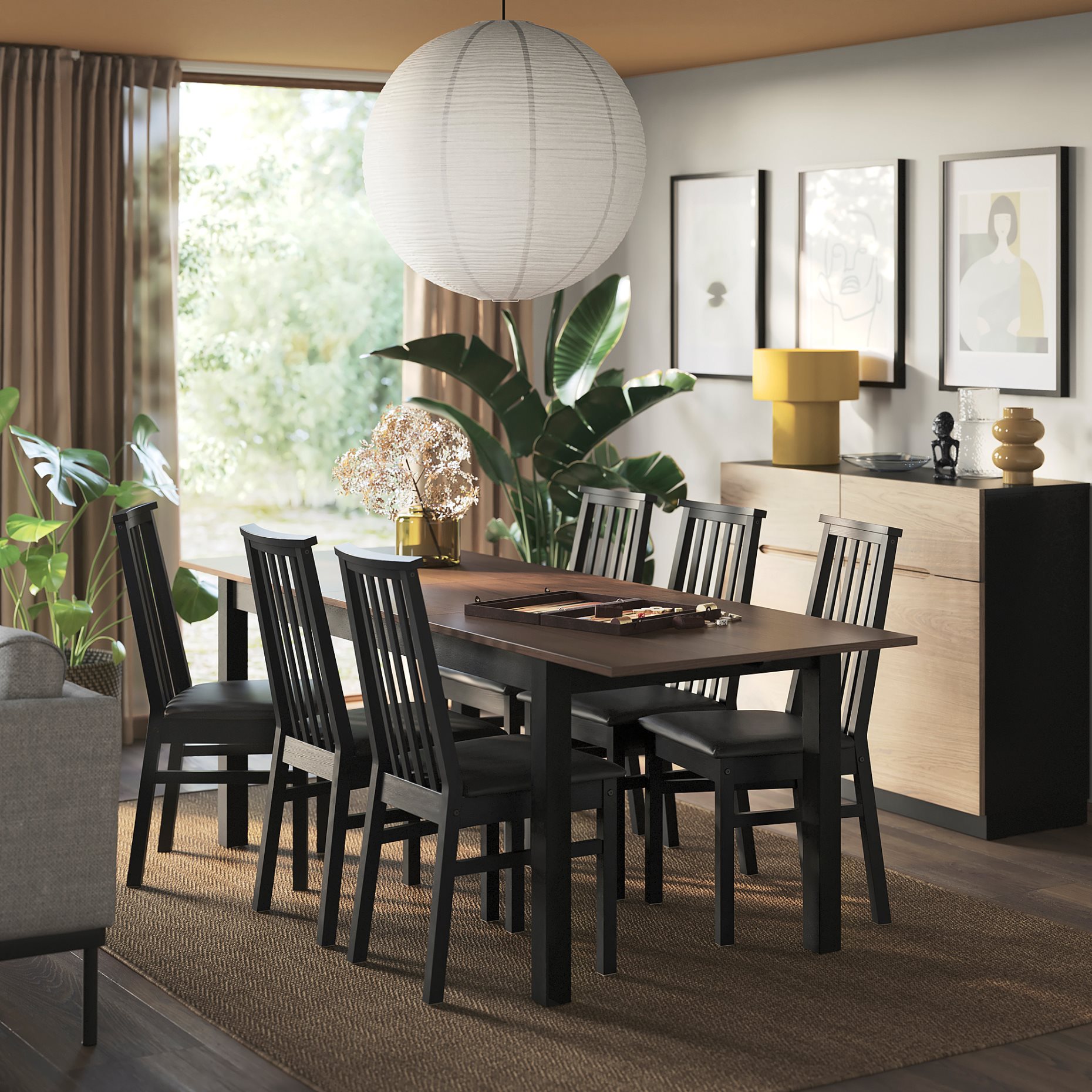 ÅLHULT/ÅLHULT, маса и 6 стола, 196.100.96