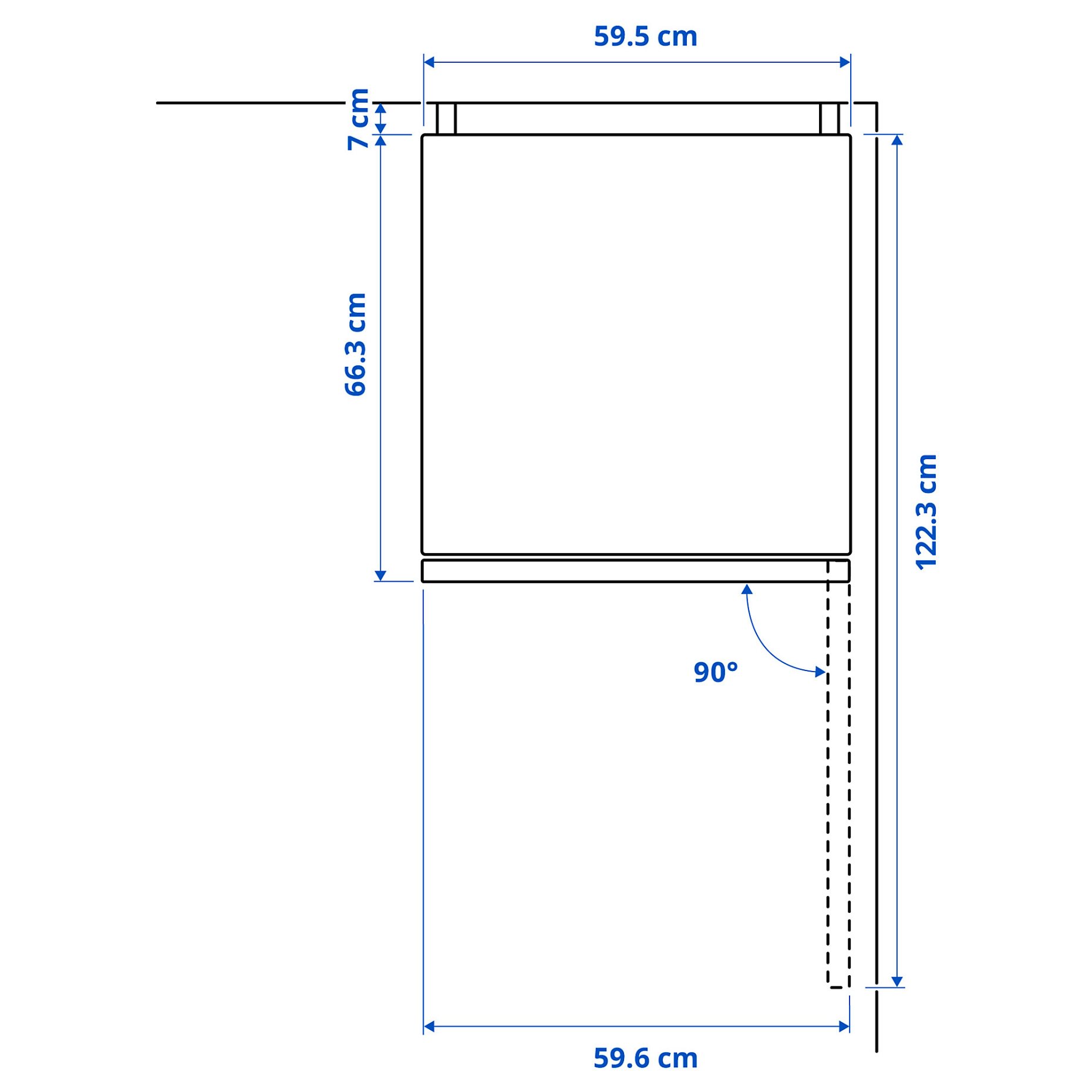 ALINGSAS, хладилник/фризер, IKEA 500 свободностоящ, 205.679.59