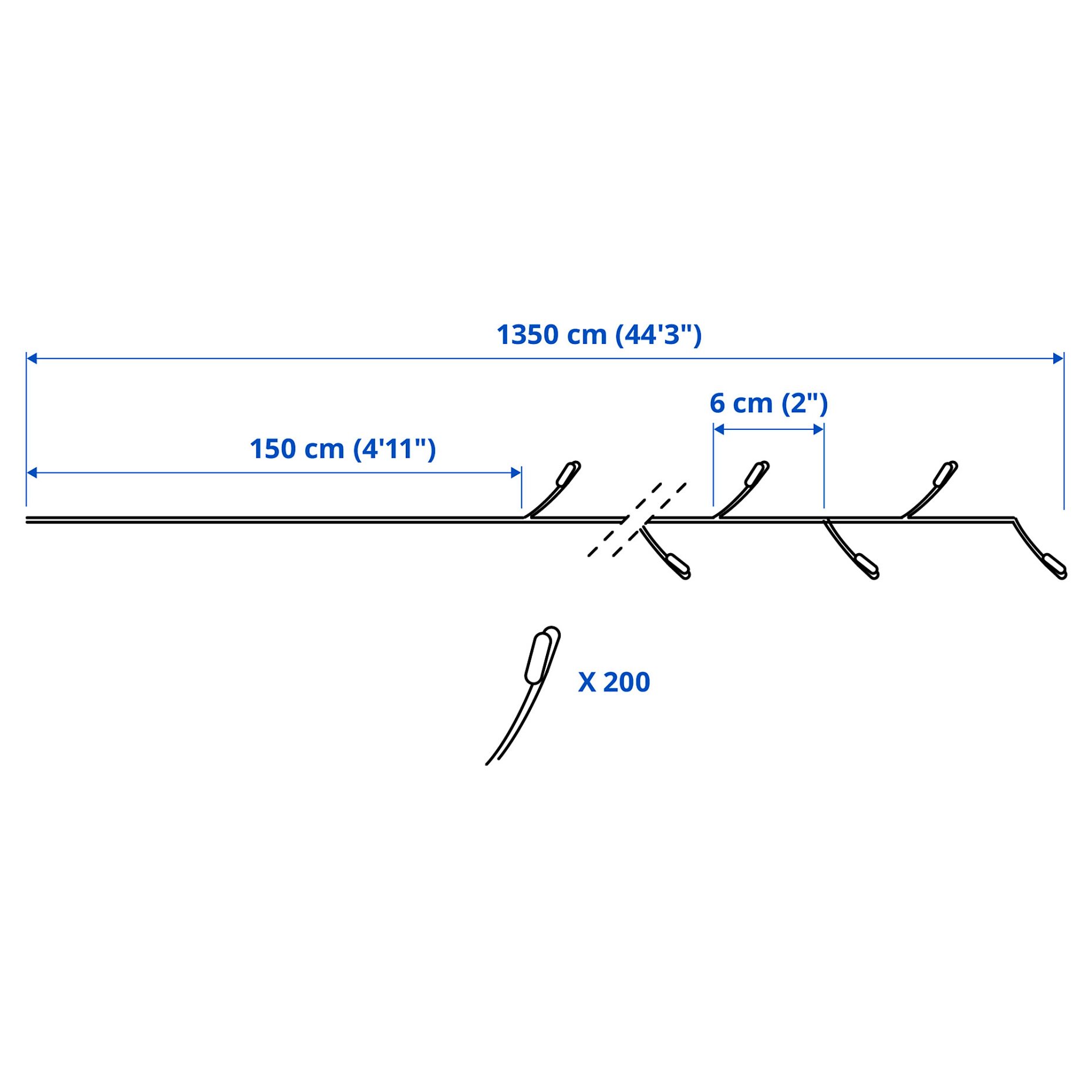 STRÅLA, LED гирлянда с 200 лампички, 205.990.50