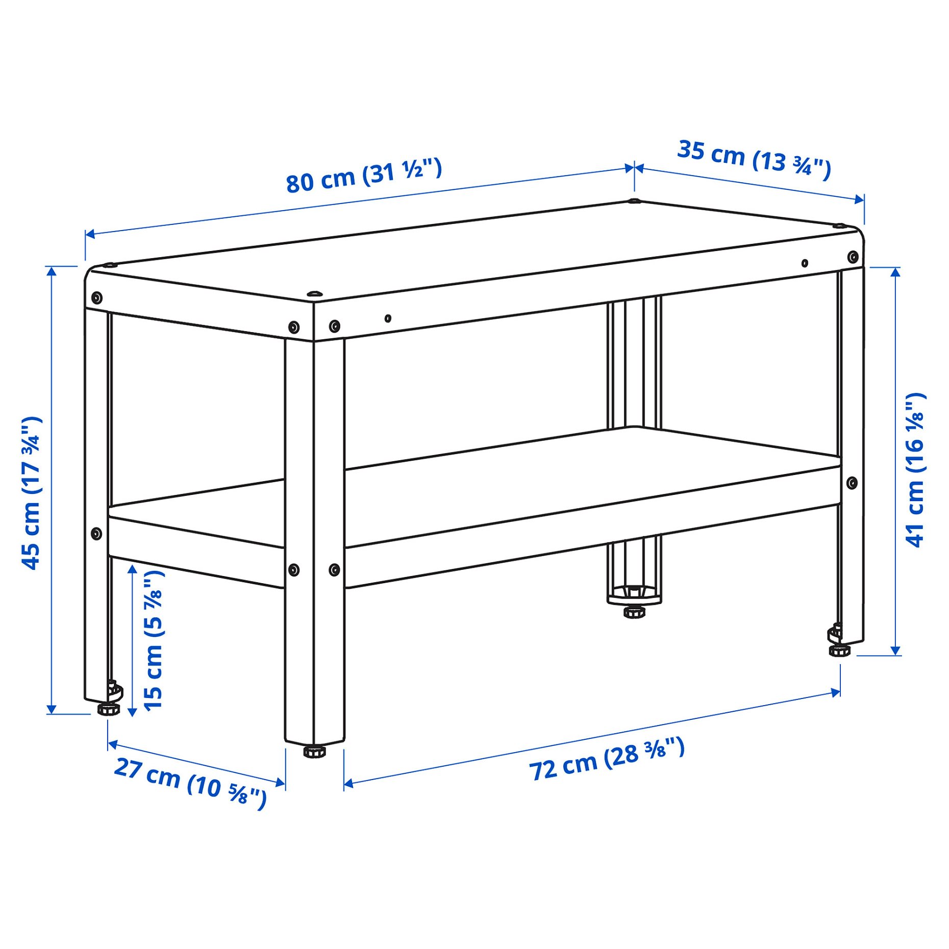 KOLBJÖRN, етажерка, 80x45 см, 206.018.64