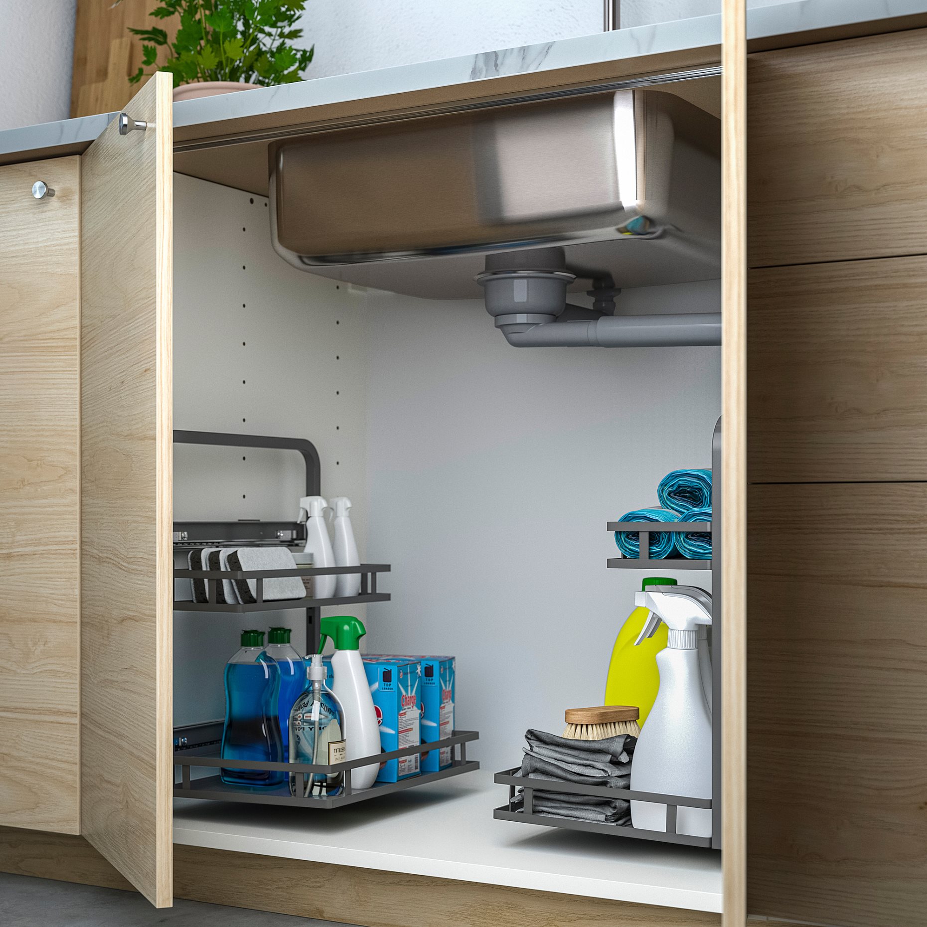 UTRUSTA, органайзер за под мивка, 29x35x43 см, 206.027.31