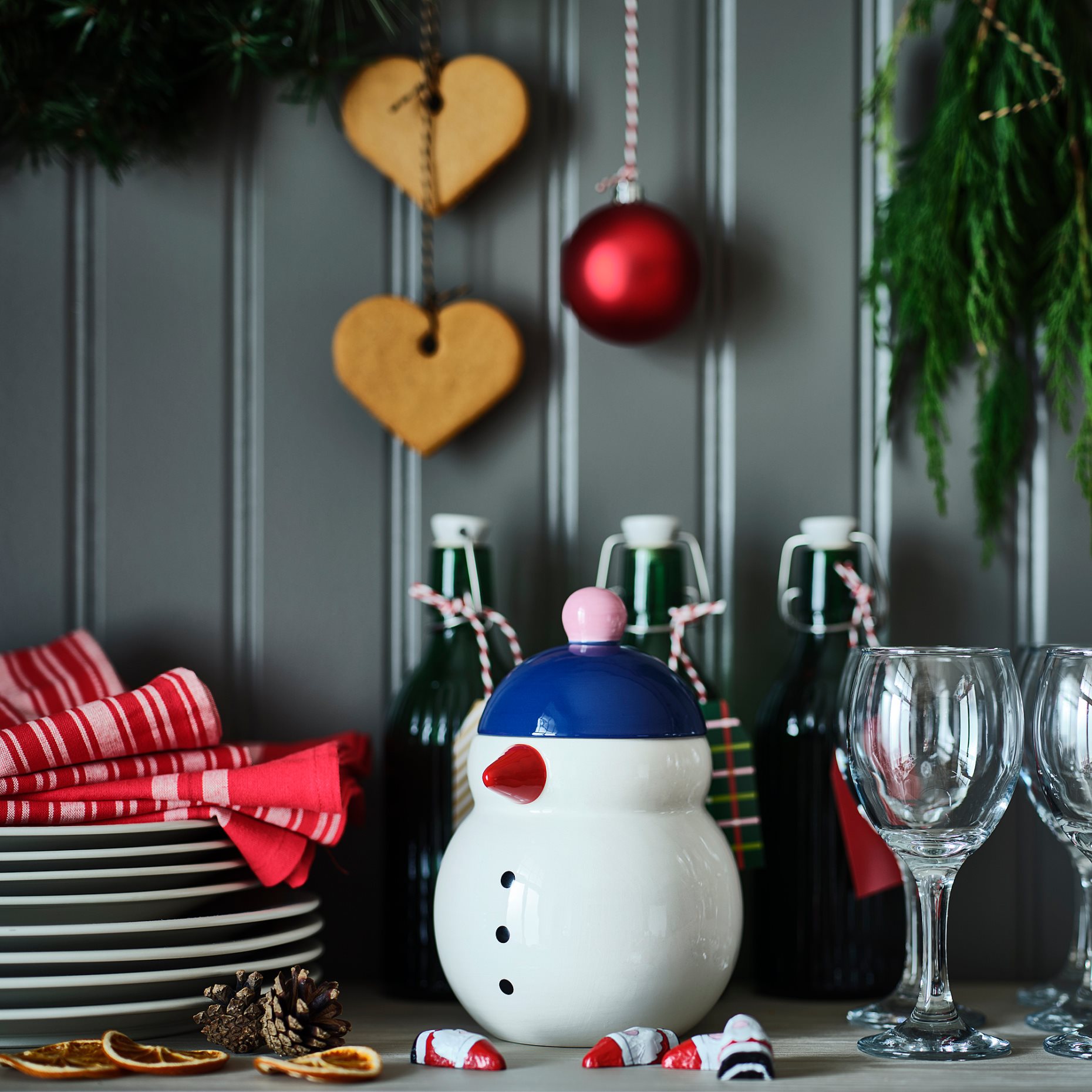 VINTERFINT, буркан с капак, снежен човек, 206.038.20