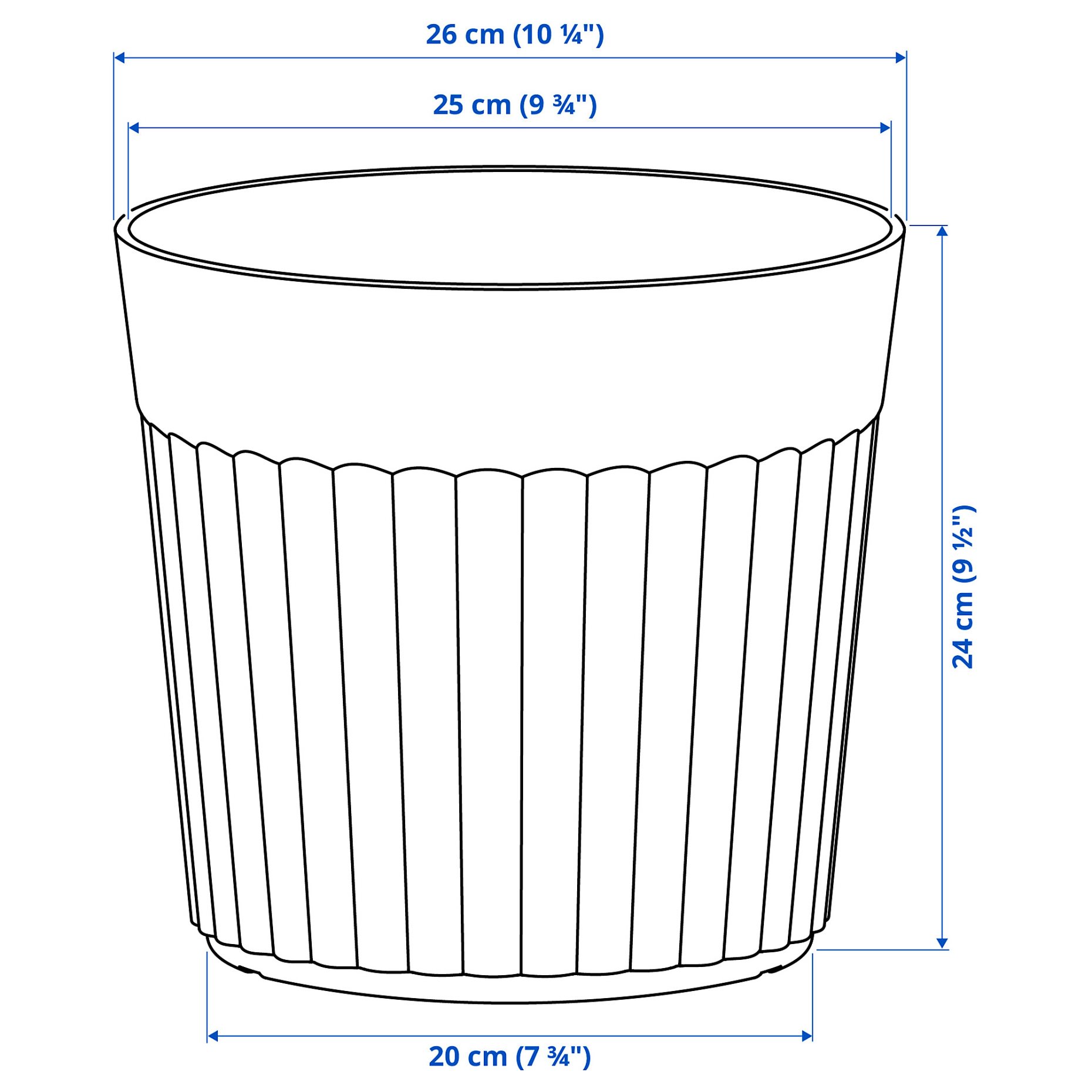 FRÄKENVÄXT, кашпа, 24 см, 206.108.73