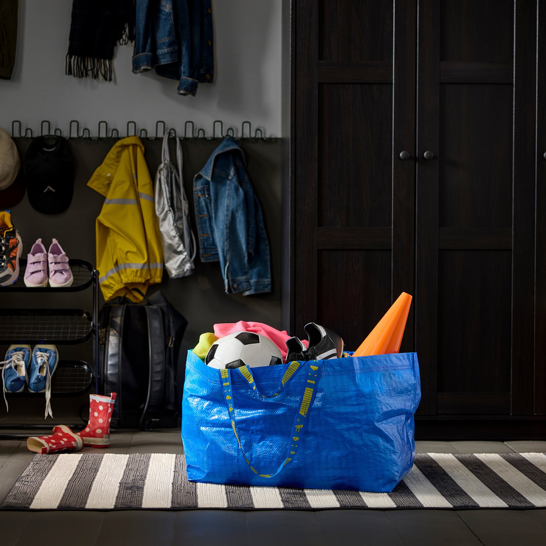 FRAKTA, пазарска чанта, голям размер, 55x37x35 см/71 л, 206.111.08