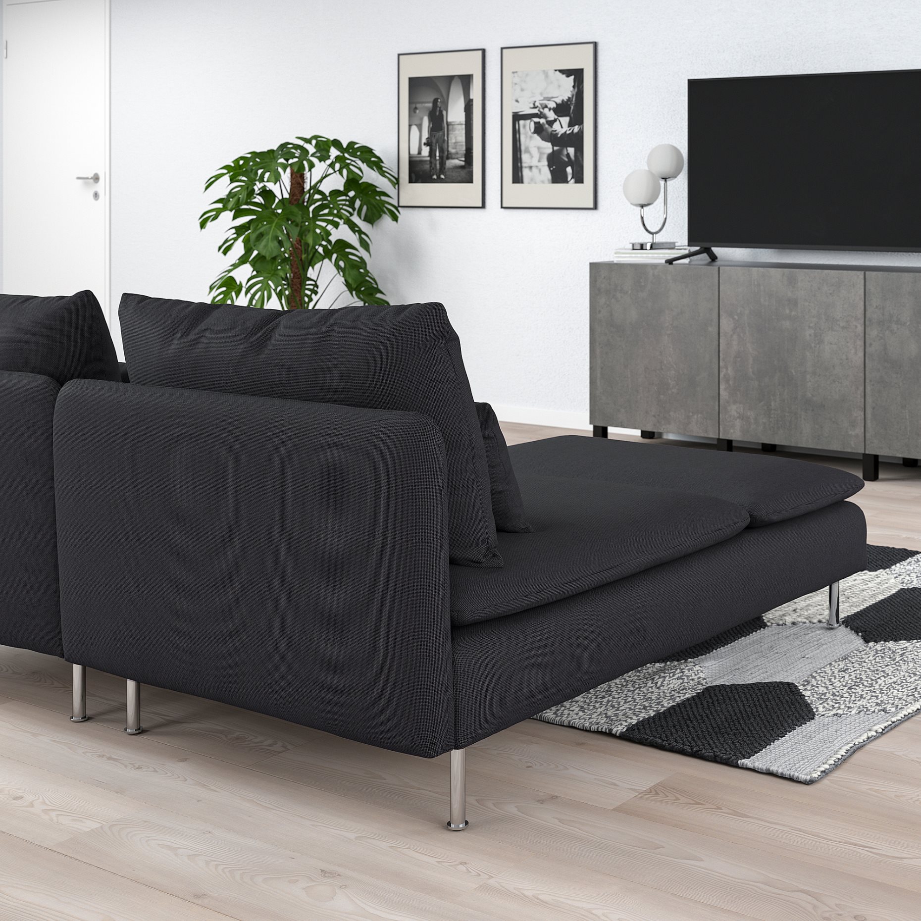 SÖDERHAMN, 4-местен диван с лежанка с отворен край, 294.496.31