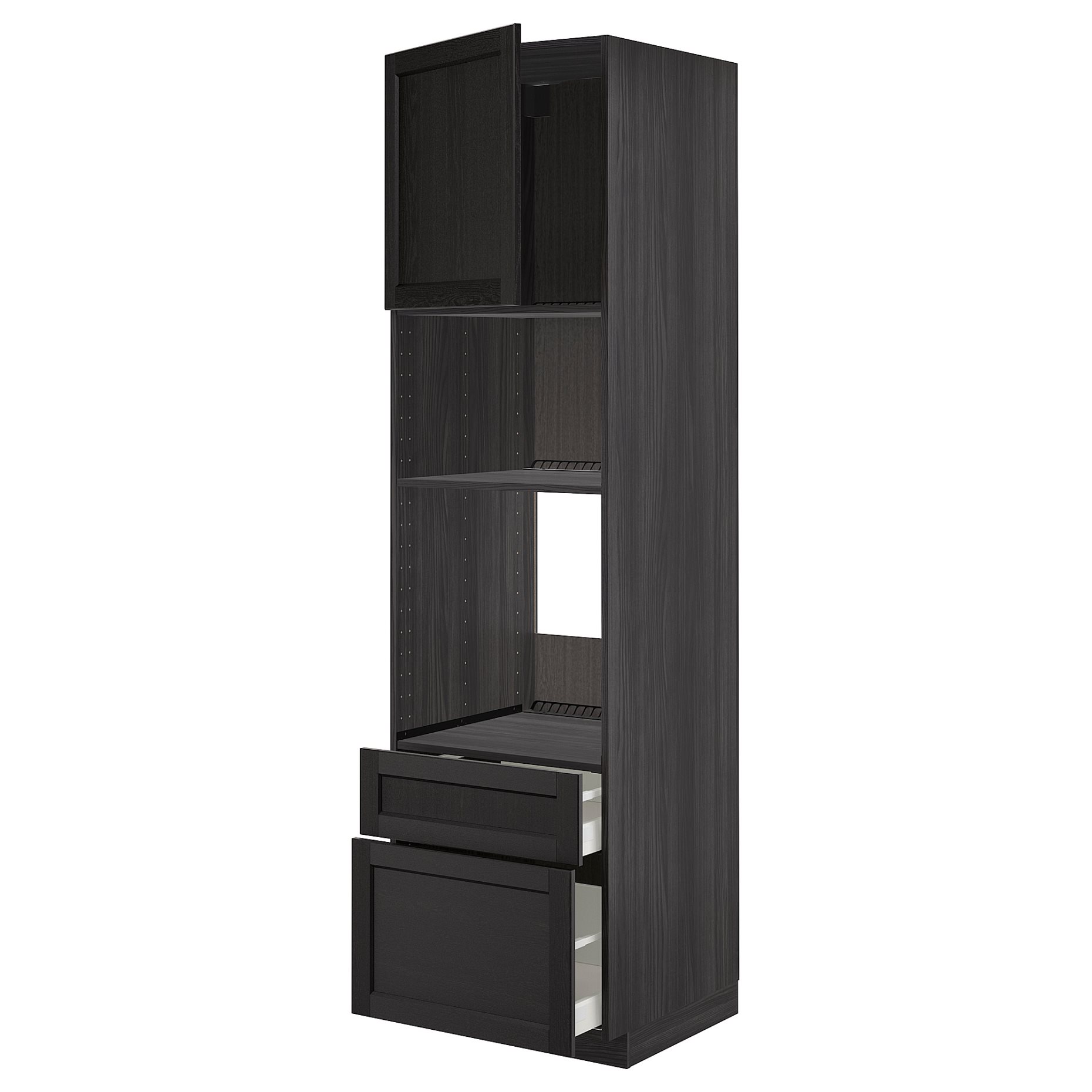 METOD/MAXIMERA, висок шкаф за фурнаа/микровълн+вр/2 чекм, 294.663.38