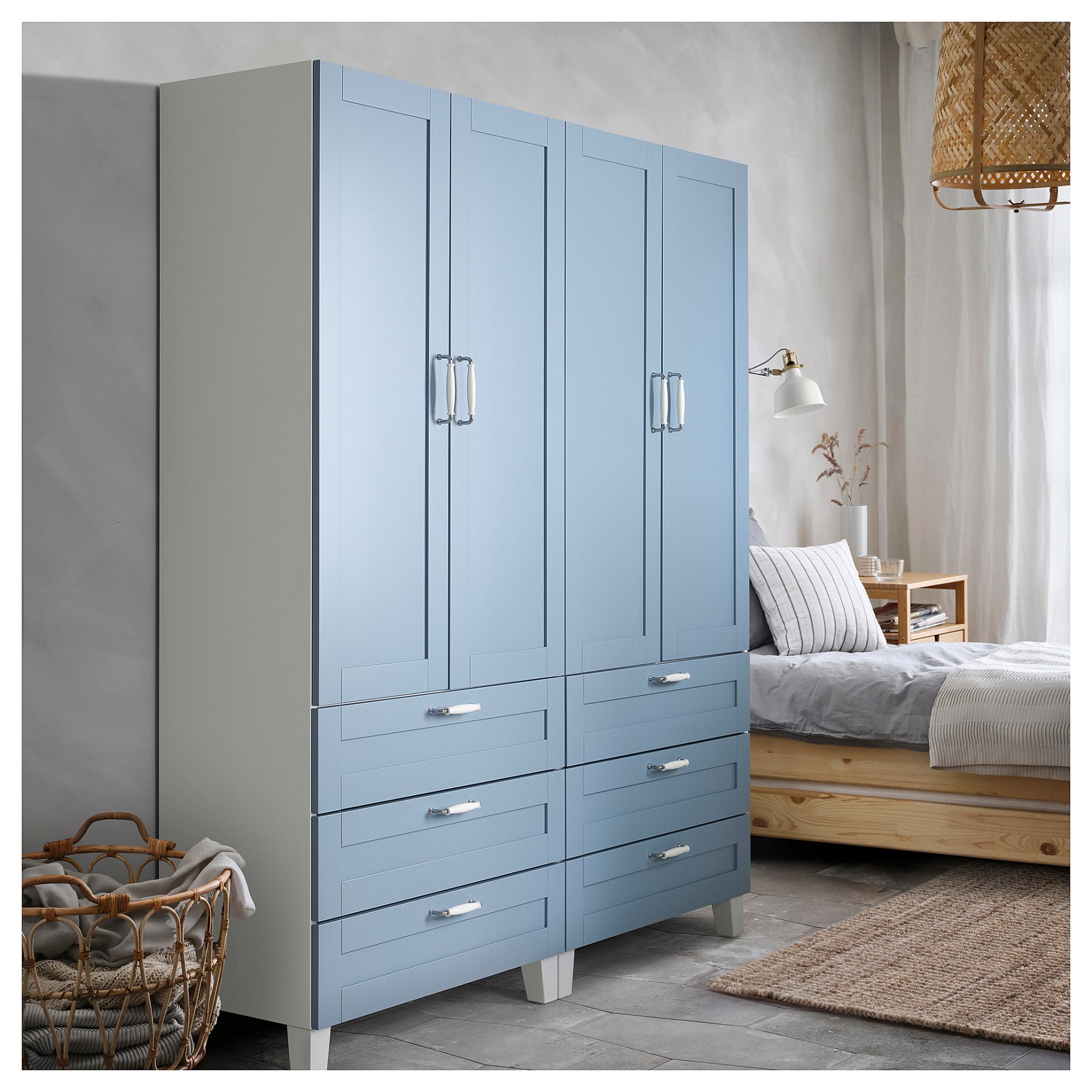 PLATSA, гардероб с 4 врати+6 чекмеджета, 295.556.69