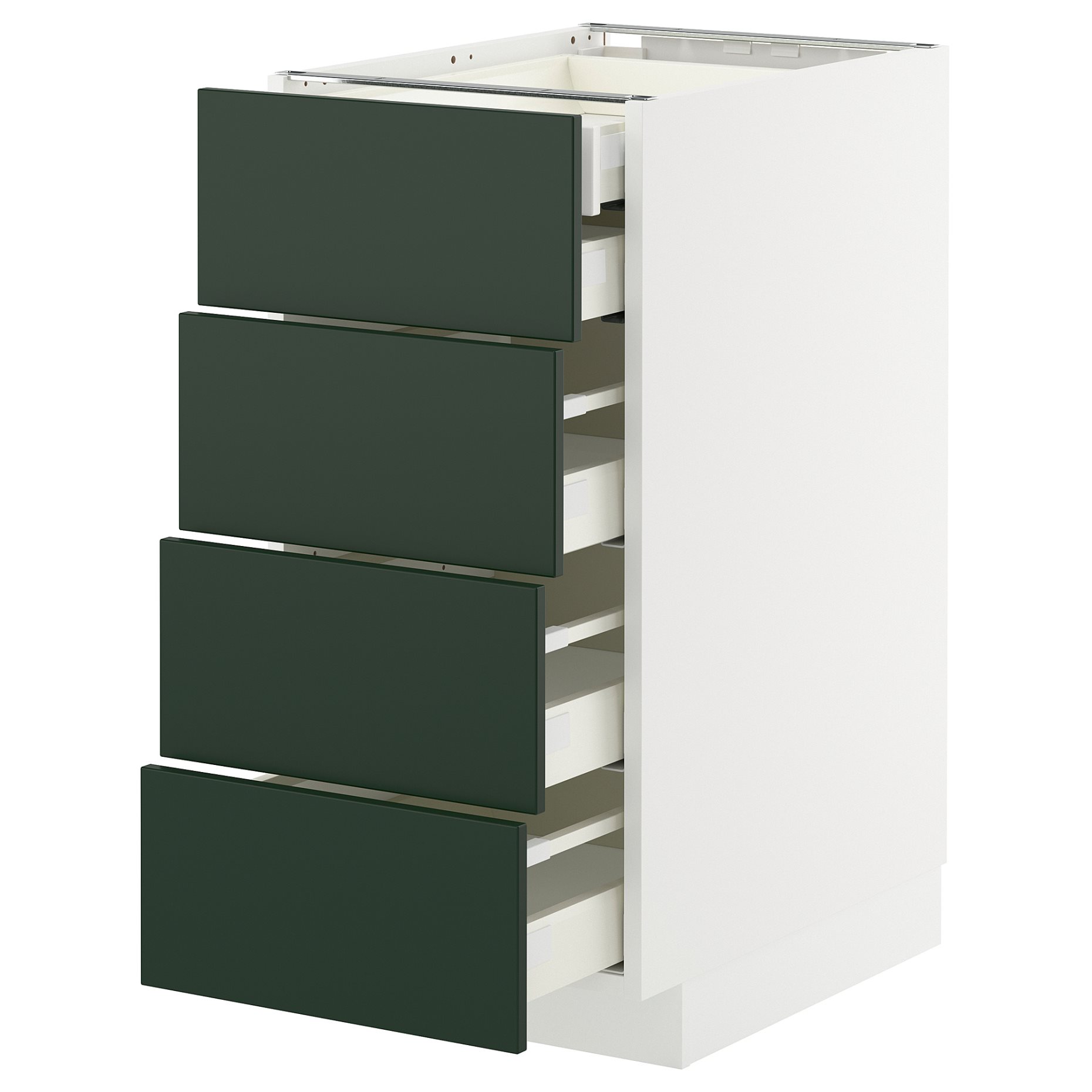 METOD/MAXIMERA, долен шкаф с 4 чела/2 ниски + 3 средни чекмеджета, 295.573.19