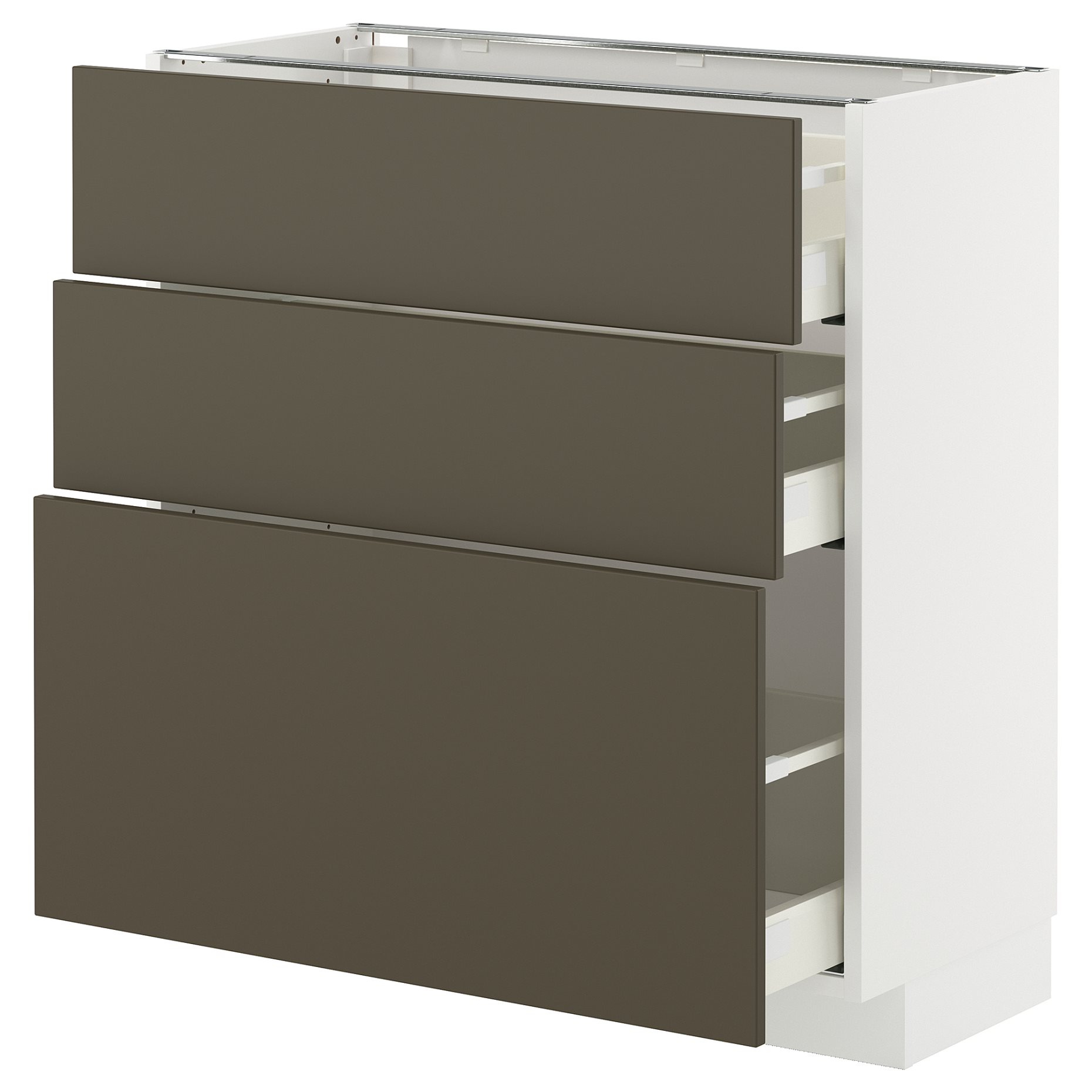 METOD/MAXIMERA, долен шкаф с 3 чекмеджета, 295.585.97