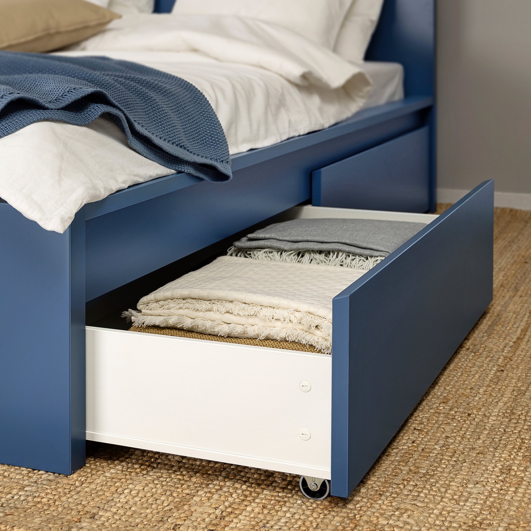 MALM, високо легло+4 кутии за съхранение, 295.599.88