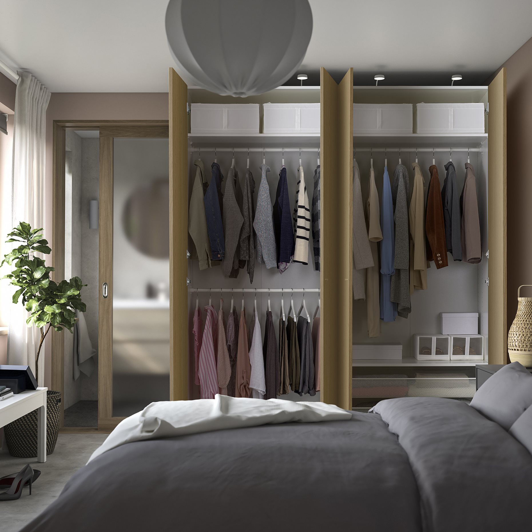 PAX/STORKLINTA, гардероб - комбинация, 295.627.16