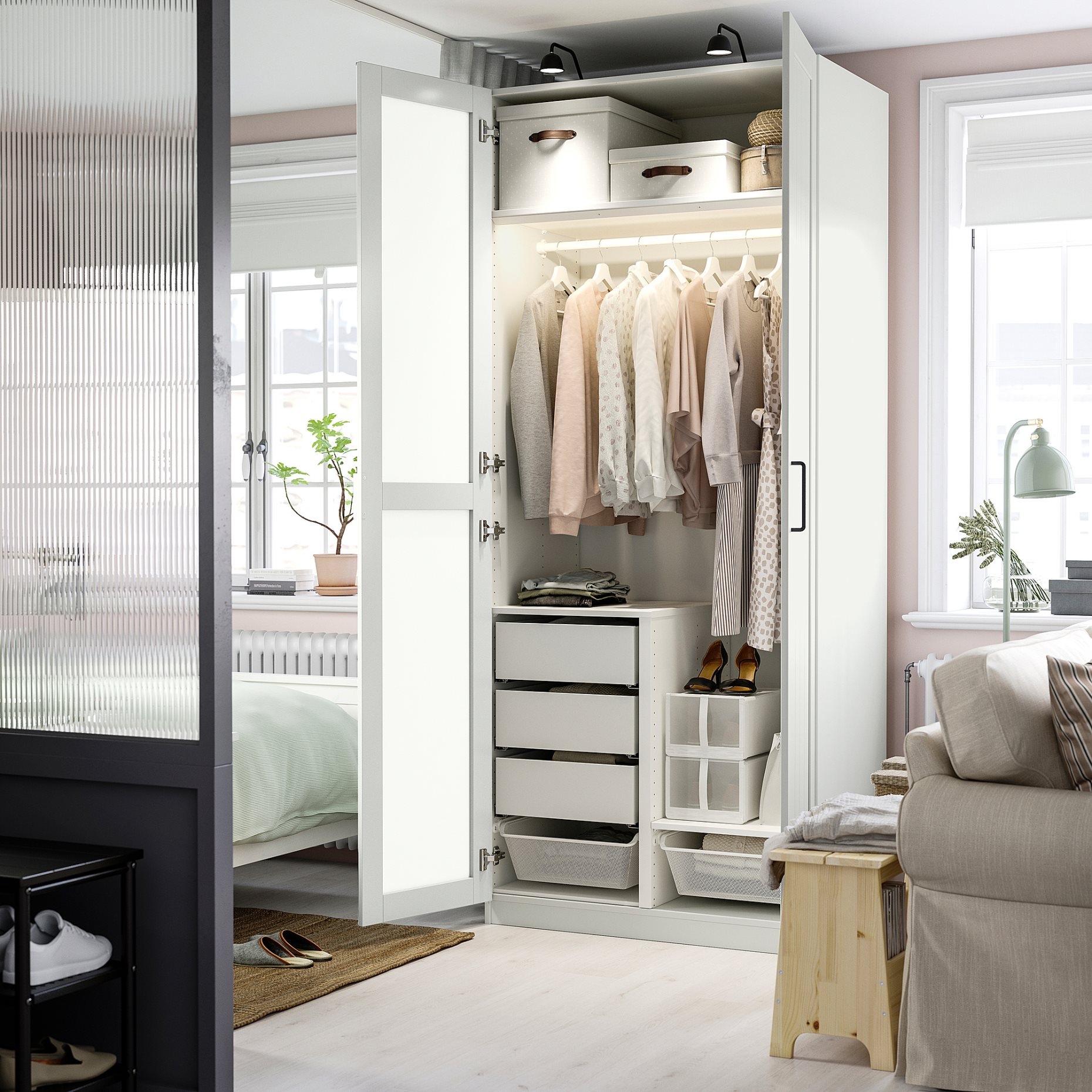 PAX/KAMMARTORP/GULLABERG, гардероб - комбинация, 295.725.22
