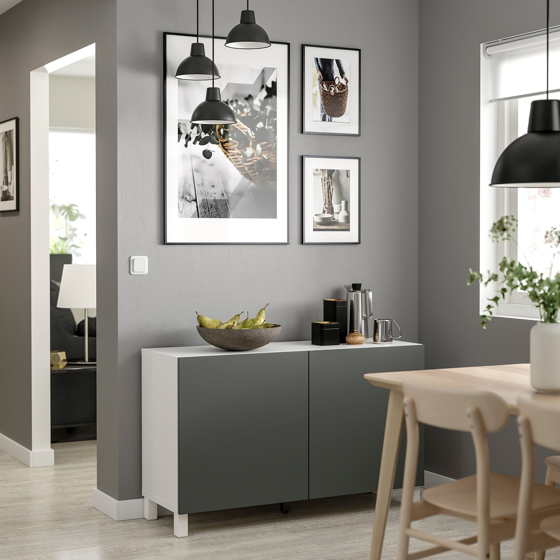 BESTÅ, комбиниран артикул за съхр. с врати, 295.754.60
