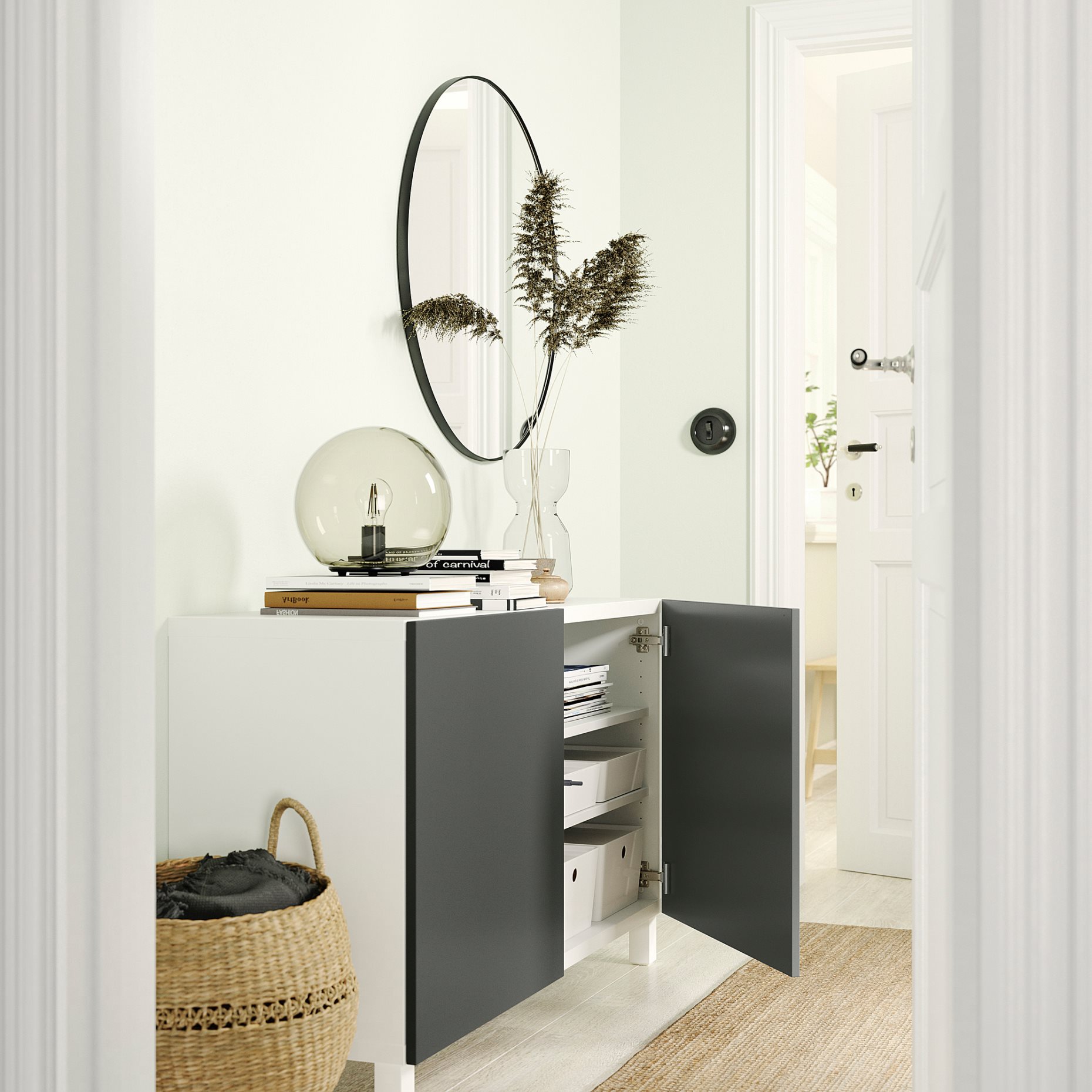 BESTÅ, комбиниран артикул за съхр. с врати, 295.754.60