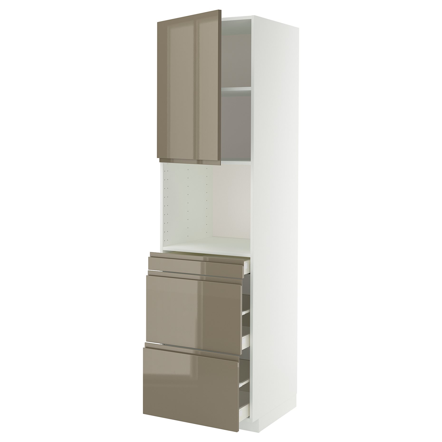 METOD/MAXIMERA, висок шкаф за комби микро, врата/3 чекм., 295.772.61