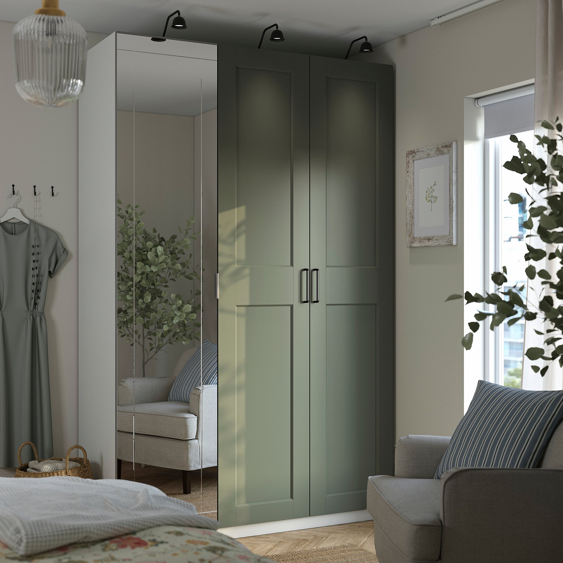 PAX/KAMMARTORP/GRIMO, гардероб - комбинация, 295.792.55