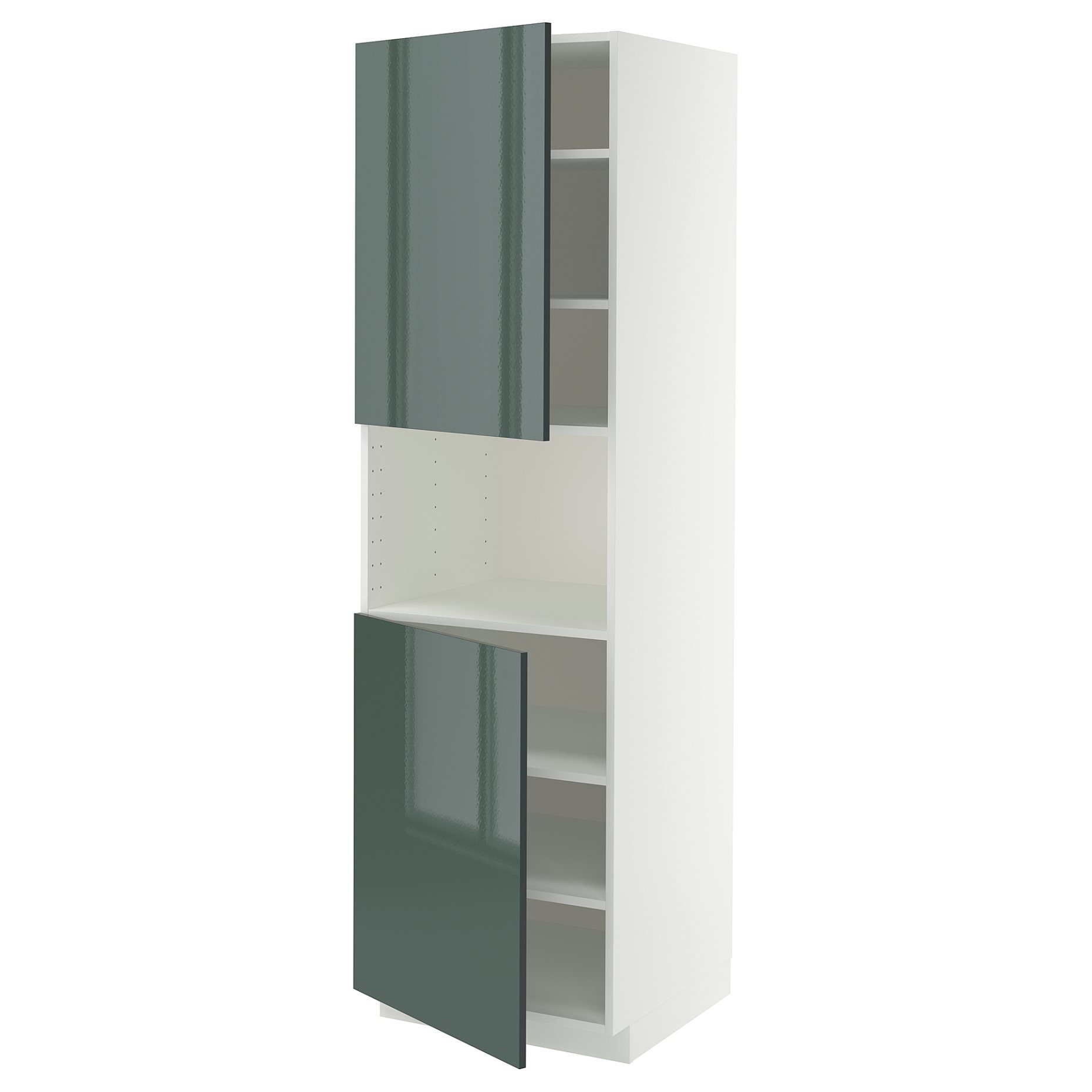 METOD, висок шкаф за микровълнова с 2 врати/рафт, 295.860.48