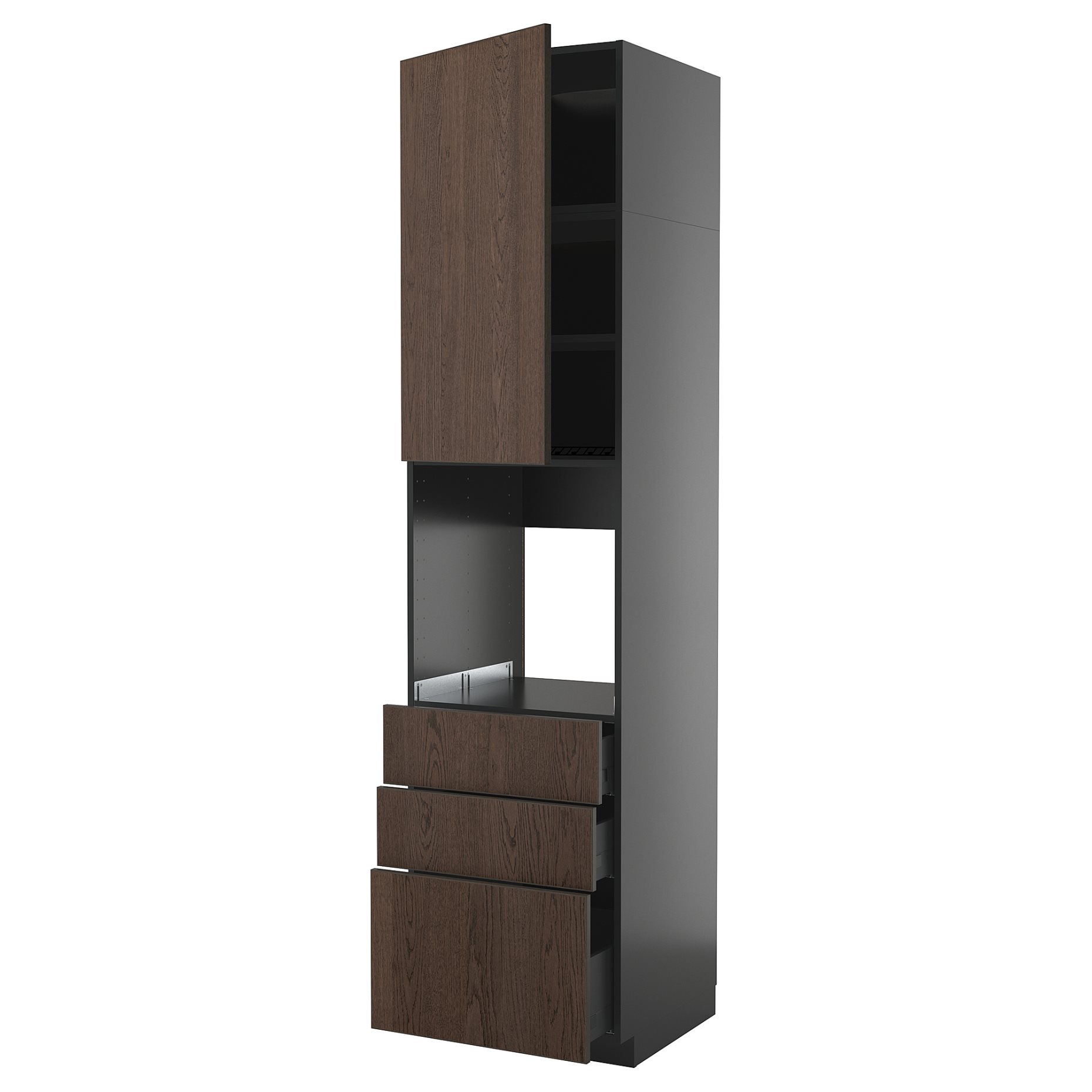 METOD/KNIVSHULT, висок шкаф за фурна с врата/3 чекм., 295.879.67