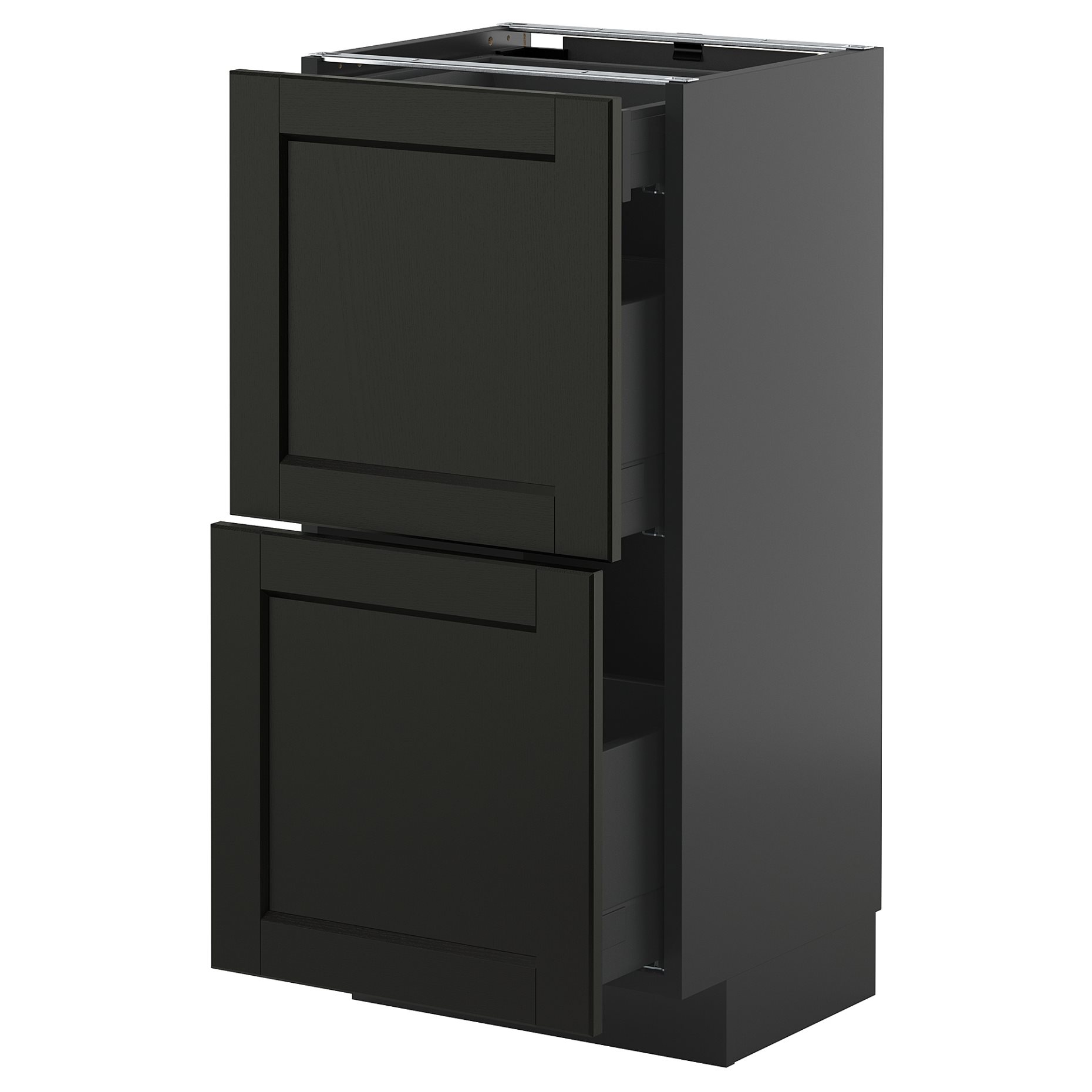 METOD/KNIVSHULT, долен шкаф с 2 чела/3 чекмеджета, 295.895.70