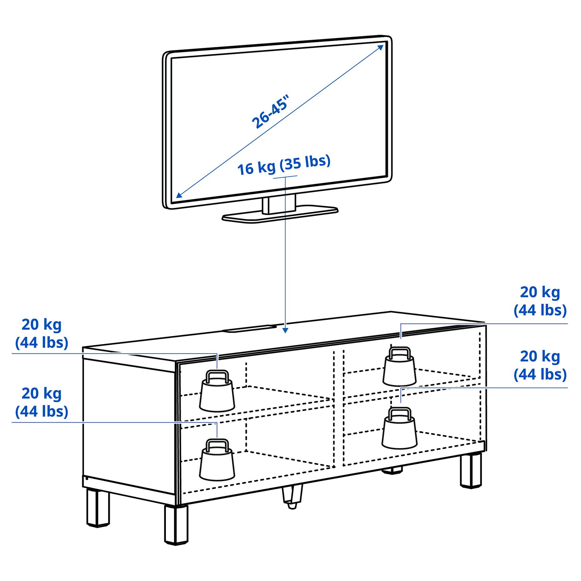 BESTÅ, TV шкаф с вратички, 295.973.58