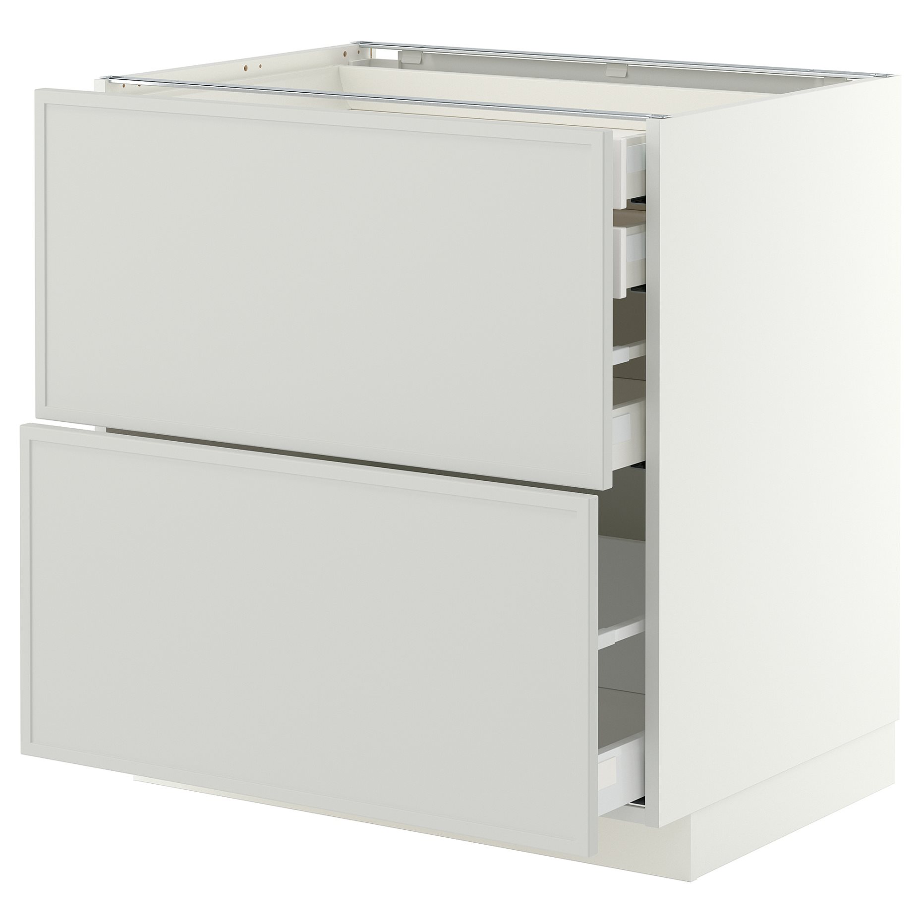METOD/MAXIMERA, долен шкаф с 2 чела/2 ниски + 1 средно + 1 високо чекм., 80x60 см, 296.049.43