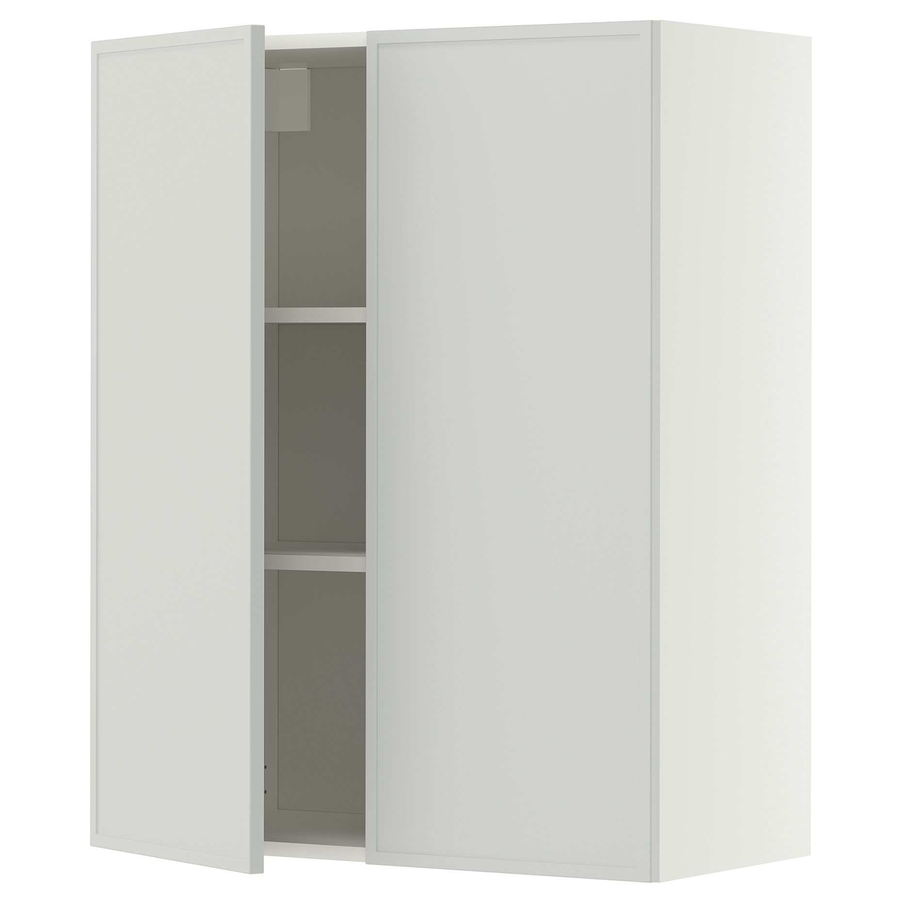 METOD, стенен шкаф с рафтове/2 вратички, 80x100 см, 296.056.93