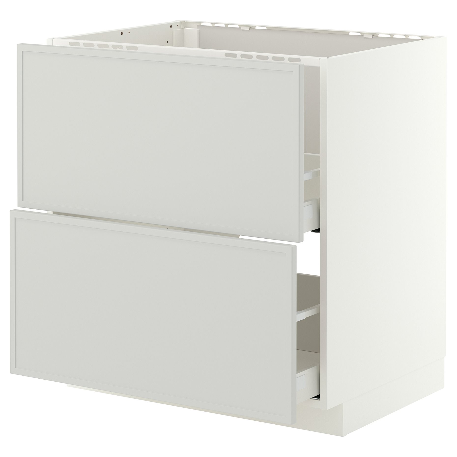 METOD/MAXIMERA, долен шкаф за мивка + 2 чела/2 чекм., 80x60 см, 296.061.50